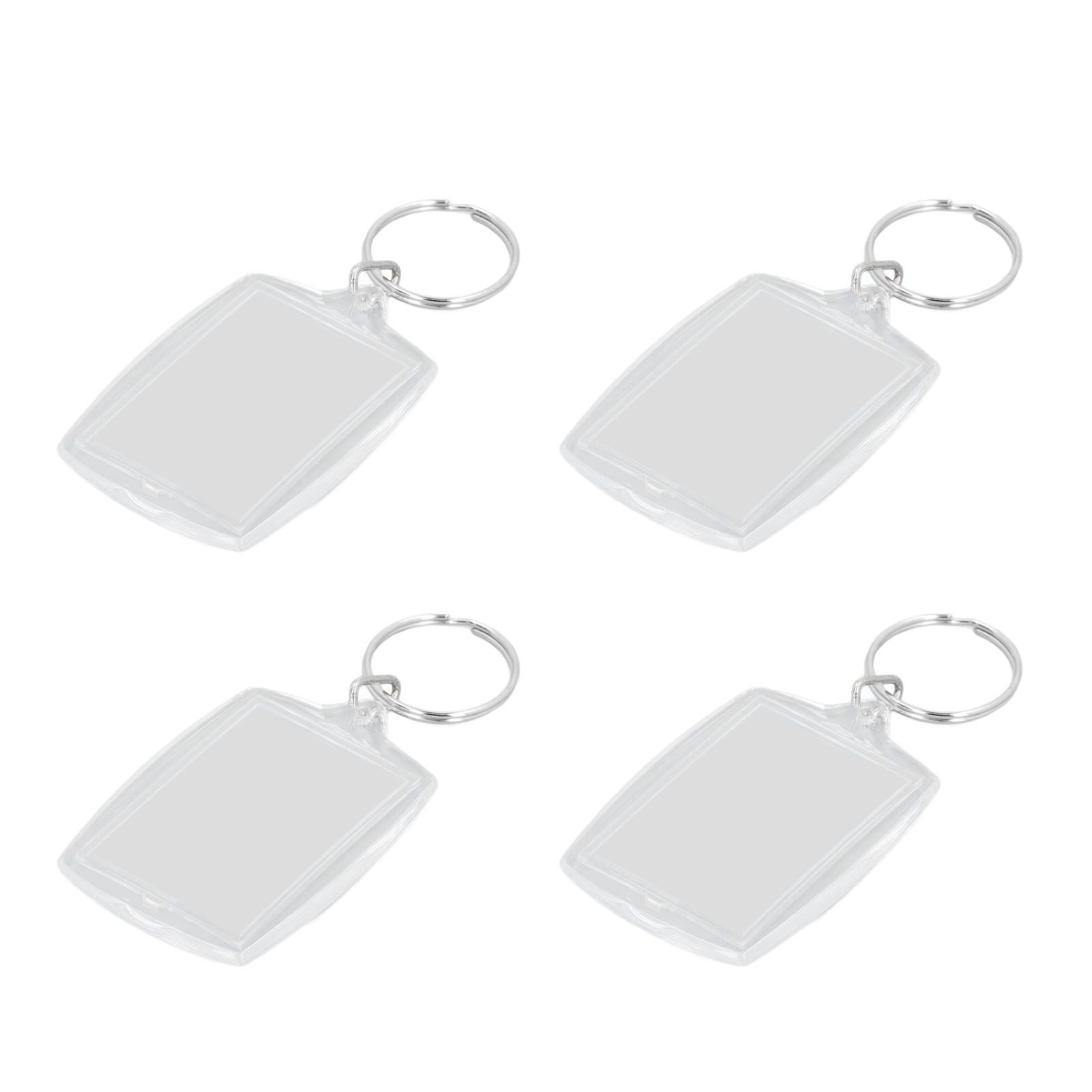 30pcs Photo Insert Keychain Clear Blank Picture Frame Keyring with Split Ring view 8