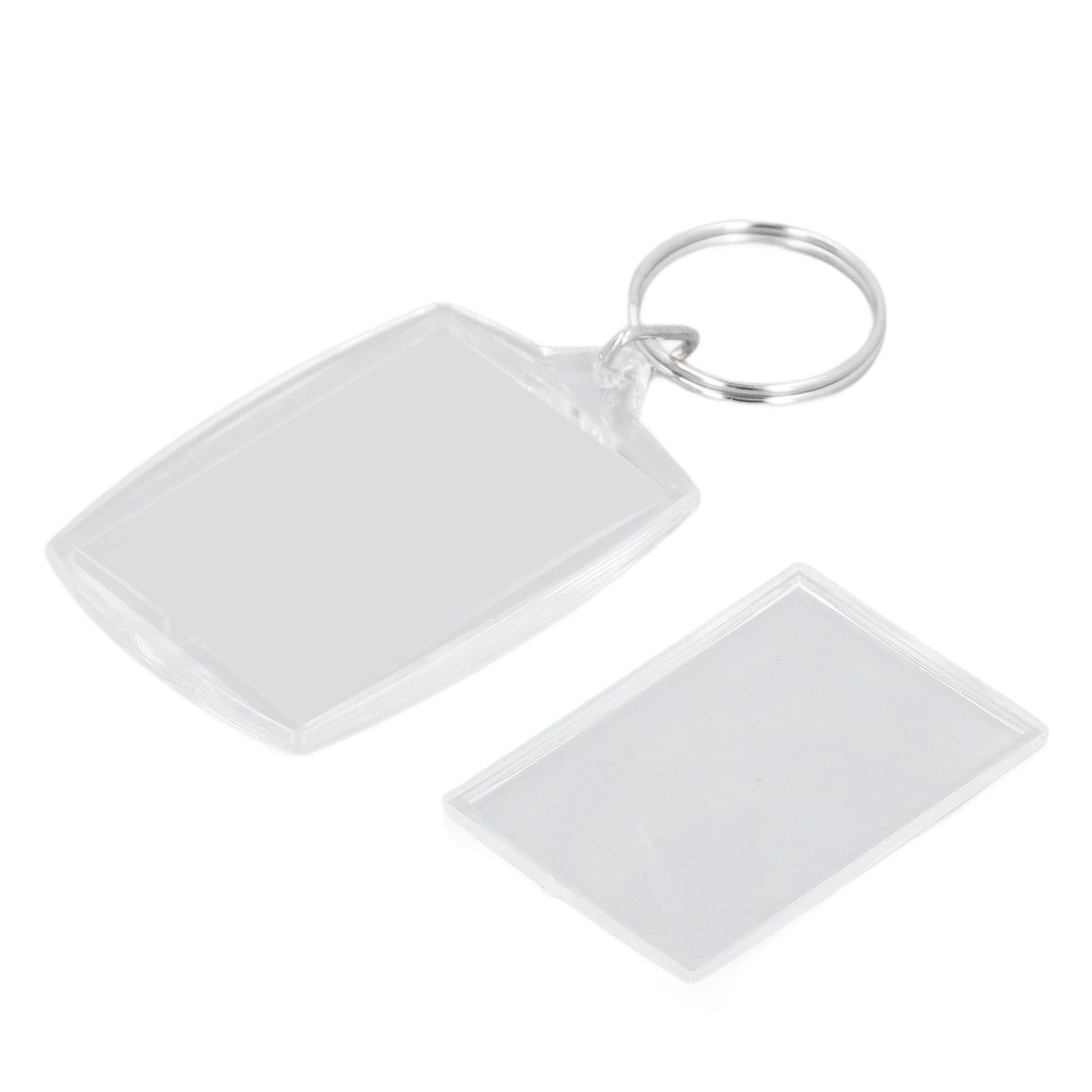 30pcs Photo Insert Keychain Clear Blank Picture Frame Keyring with Split Ring view 9