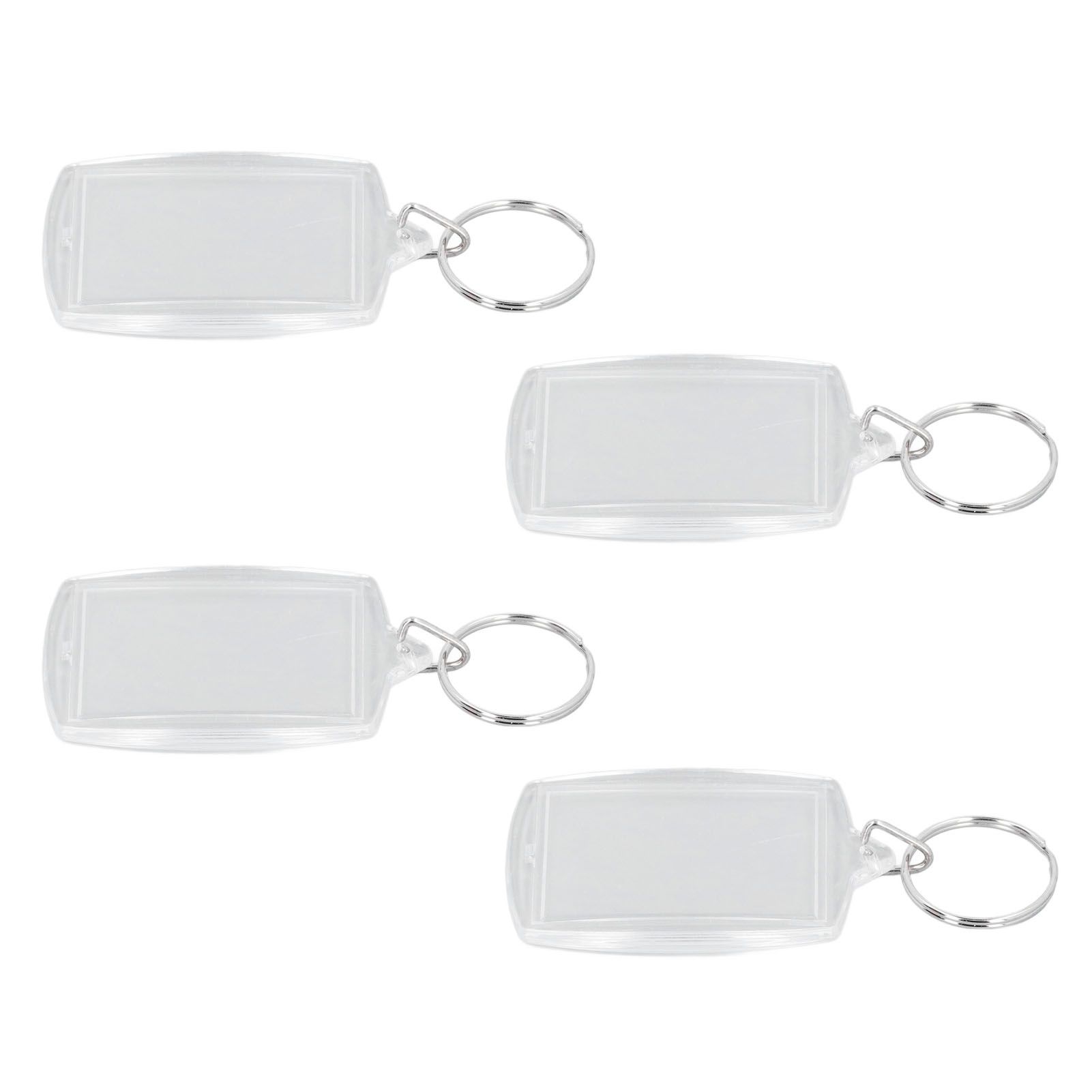 30pcs Photo Insert Keychain Clear Blank Picture Frame Keyring with Split Ring view 10