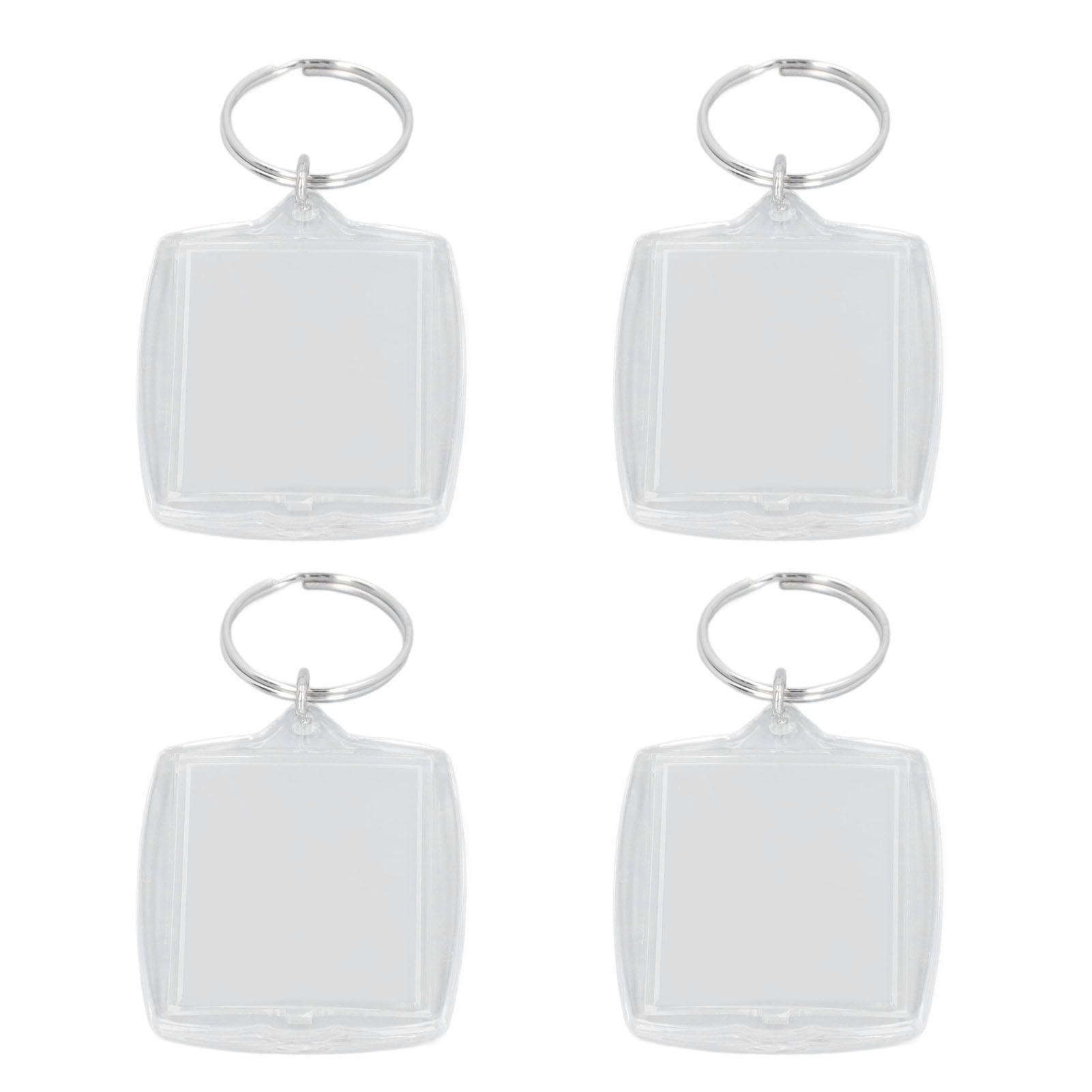 30pcs Photo Insert Keychain Clear Blank Picture Frame Keyring with Split Ring view 11