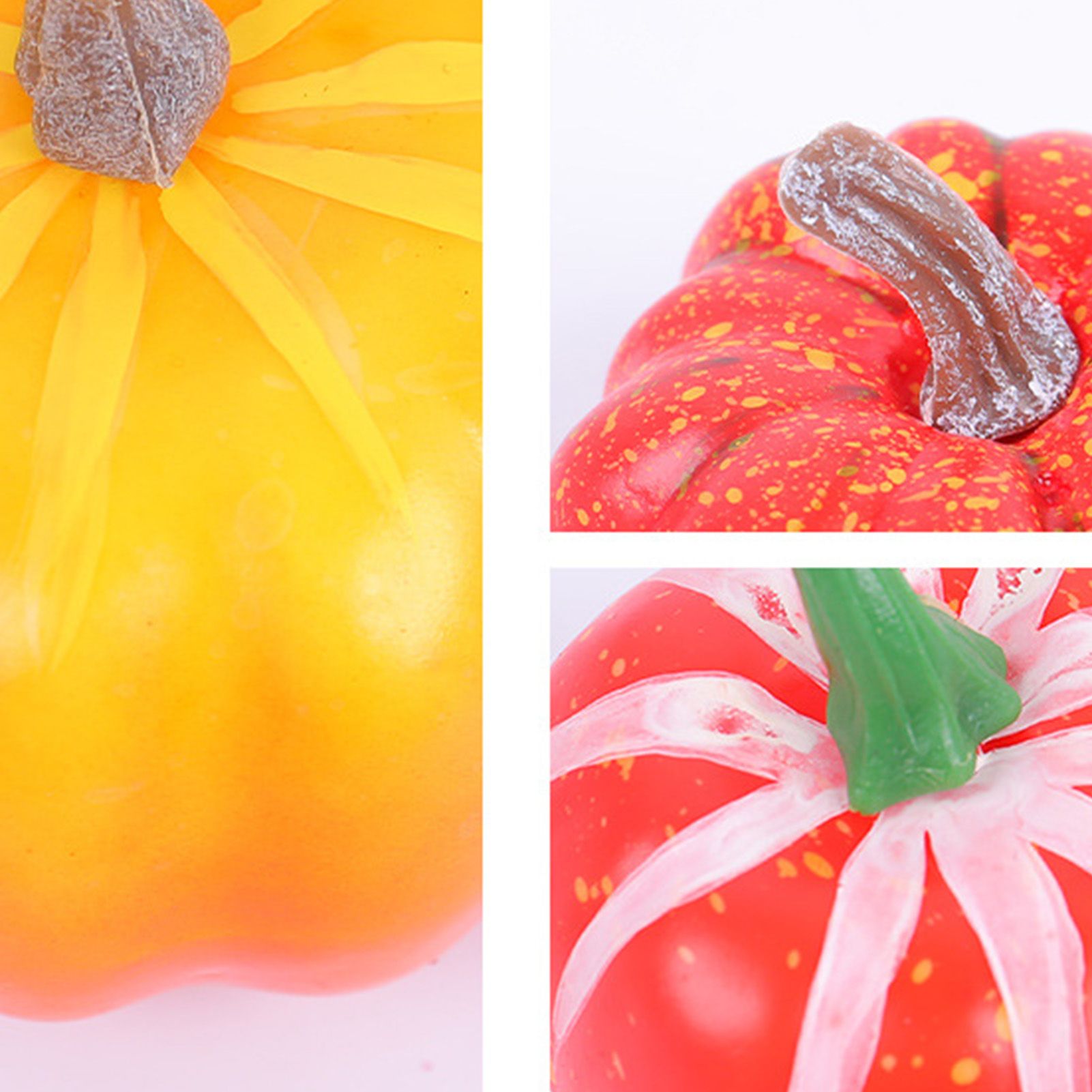 Pumpkin Decorations Lifelike Small Foam Artificial Pumpkin Set for Fall view 2