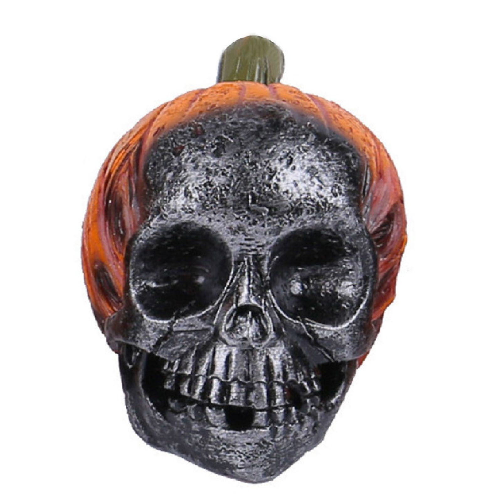 4Pcs Pumpkin Skeleton Head Ornament Resin Home Desktop Scary Pumpkin Skull view 2