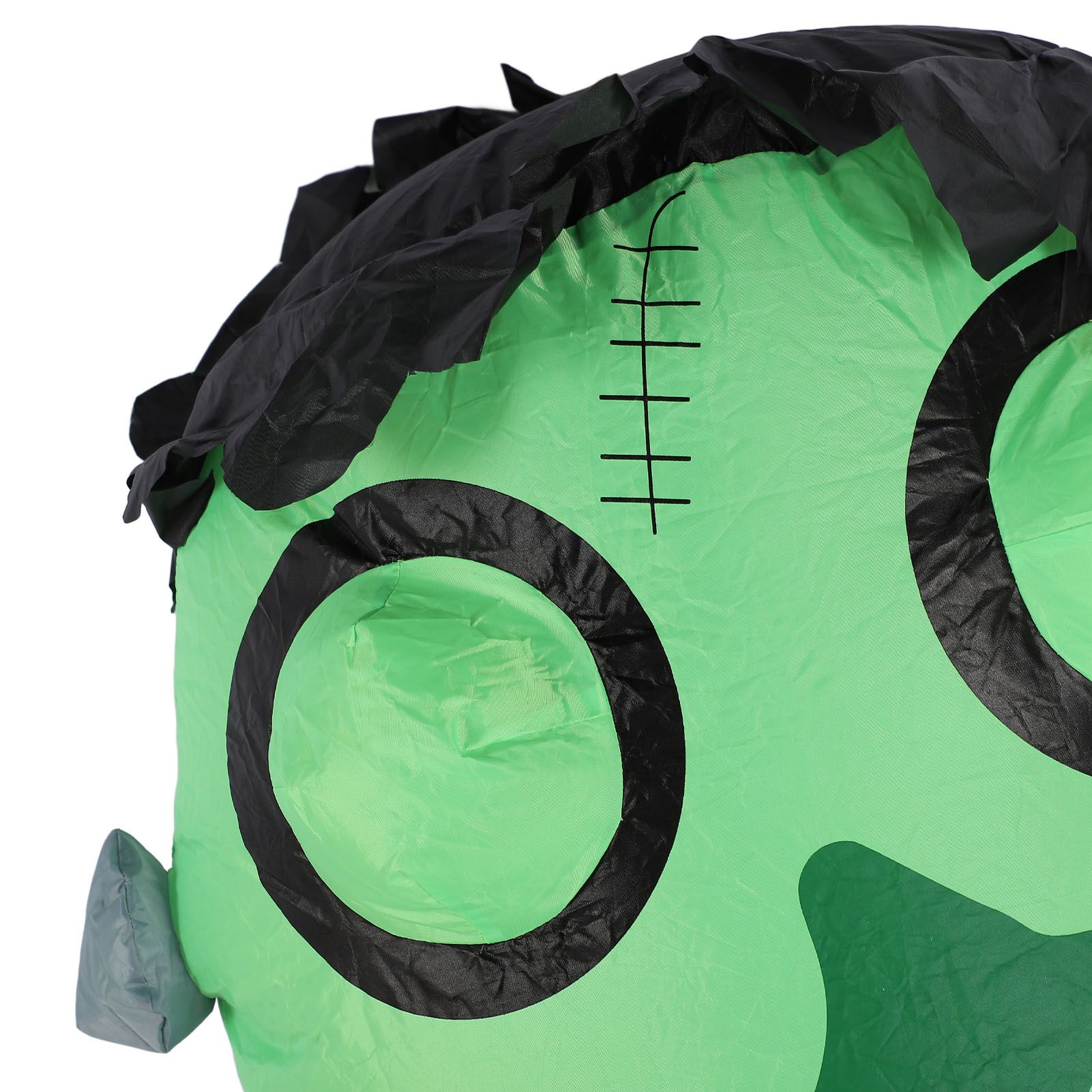 3.9ft Inflatable Green Monster with Pumpkin Big Eyes LED Lights Outdoor Yard view 2