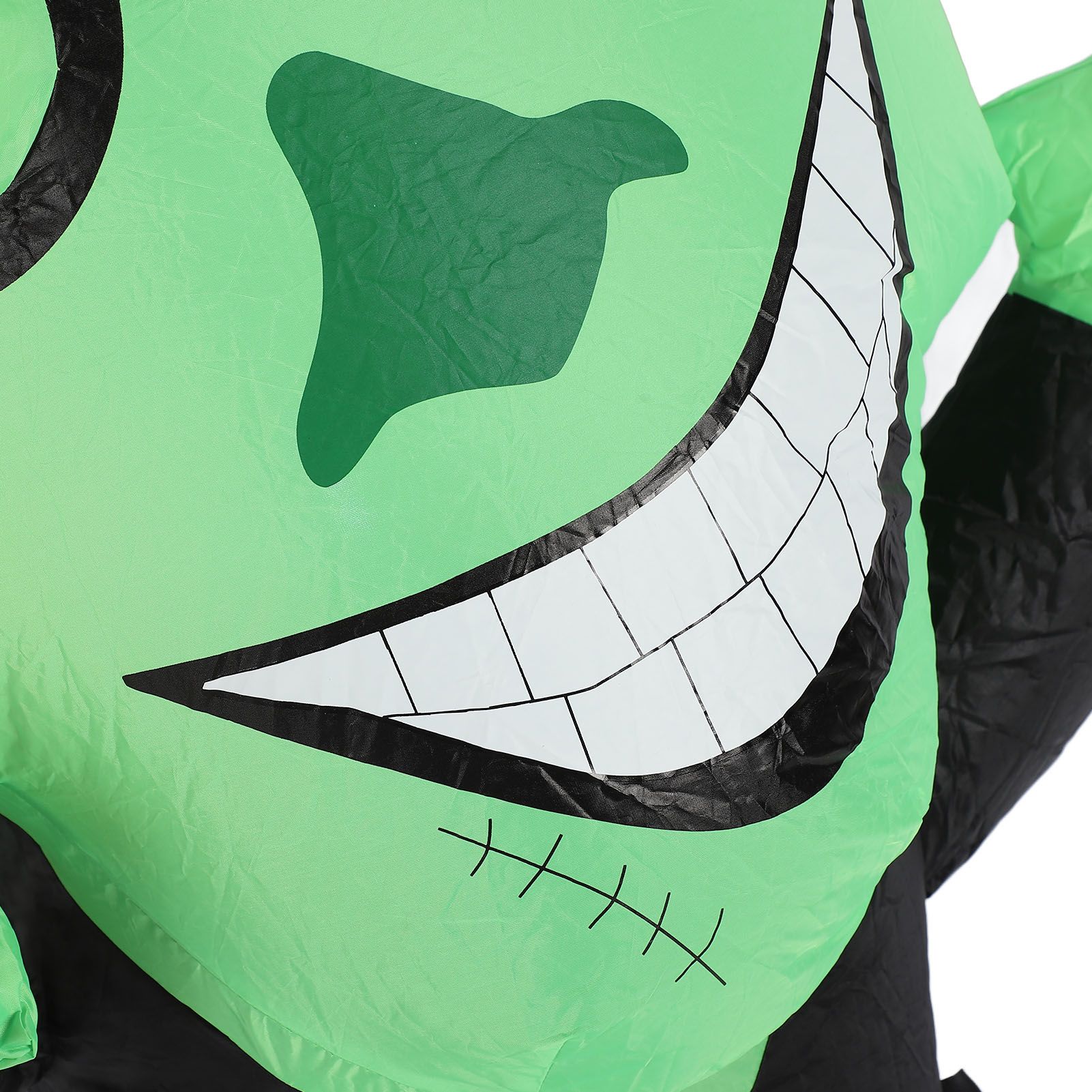 3.9ft Inflatable Green Monster with Pumpkin Big Eyes LED Lights Outdoor Yard view 7