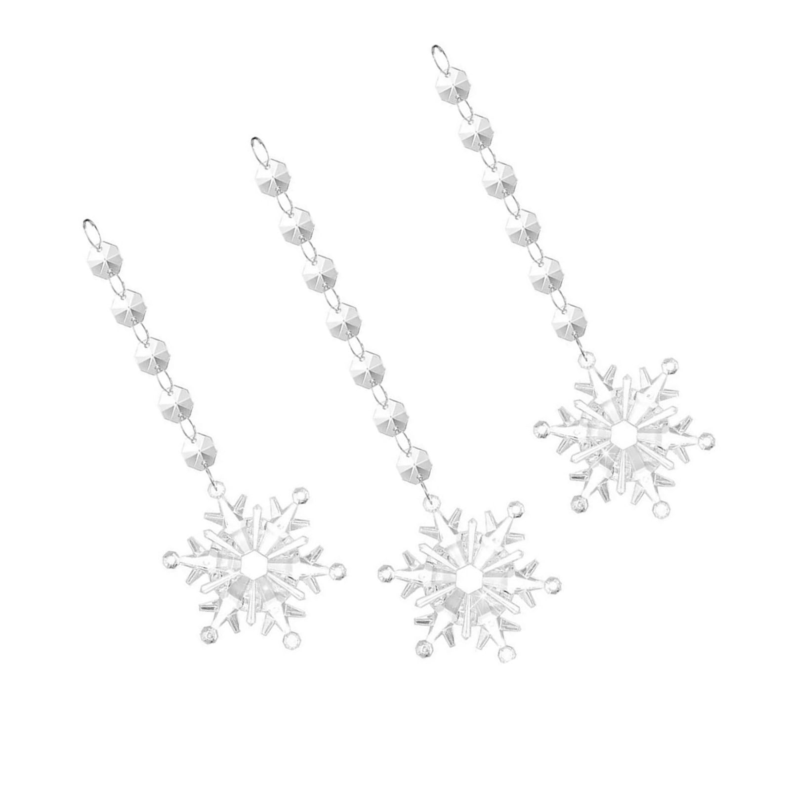 30 Pcs Snowflake Icicle Decoration Exquisite Acrylic High Transparency Hanging view 4