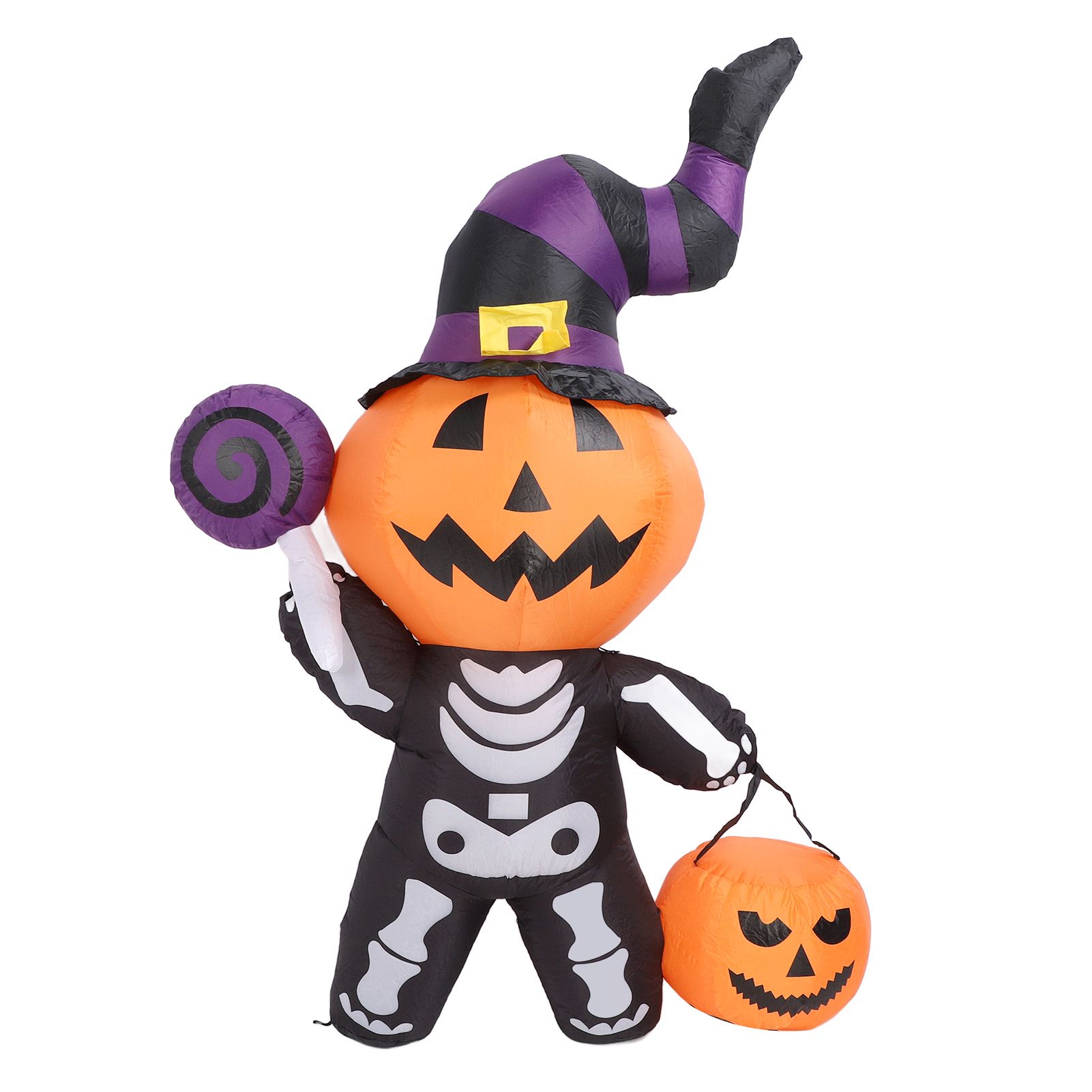 Inflatable Ghost Decoration with LED Lights Water Resistant Cute Blow Ups — image 1