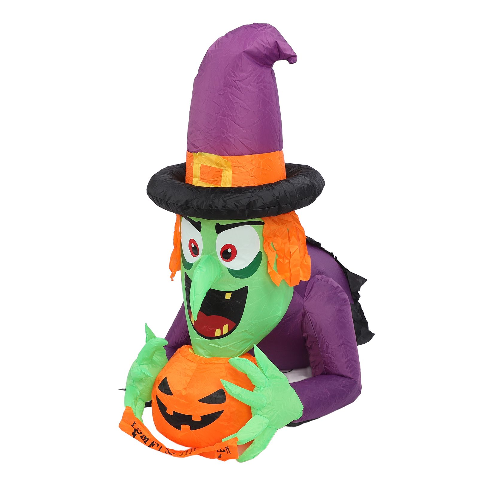 4.43ft Witch Broke Out From Window Inflatable Decoration Built in LED Light view 4