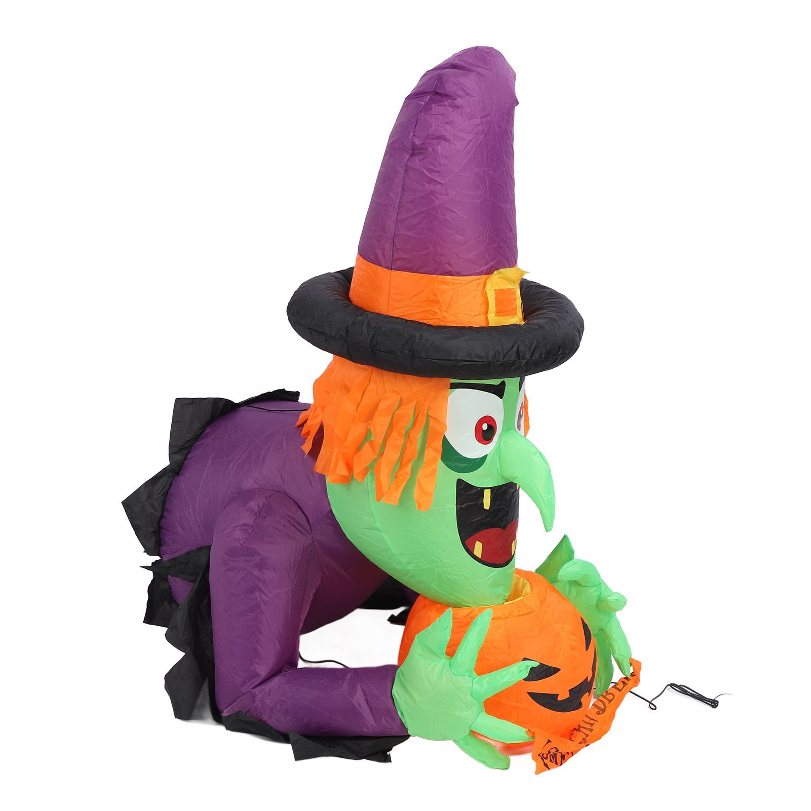 4.43ft Witch Broke Out From Window Inflatable Decoration Built in LED Light view 10