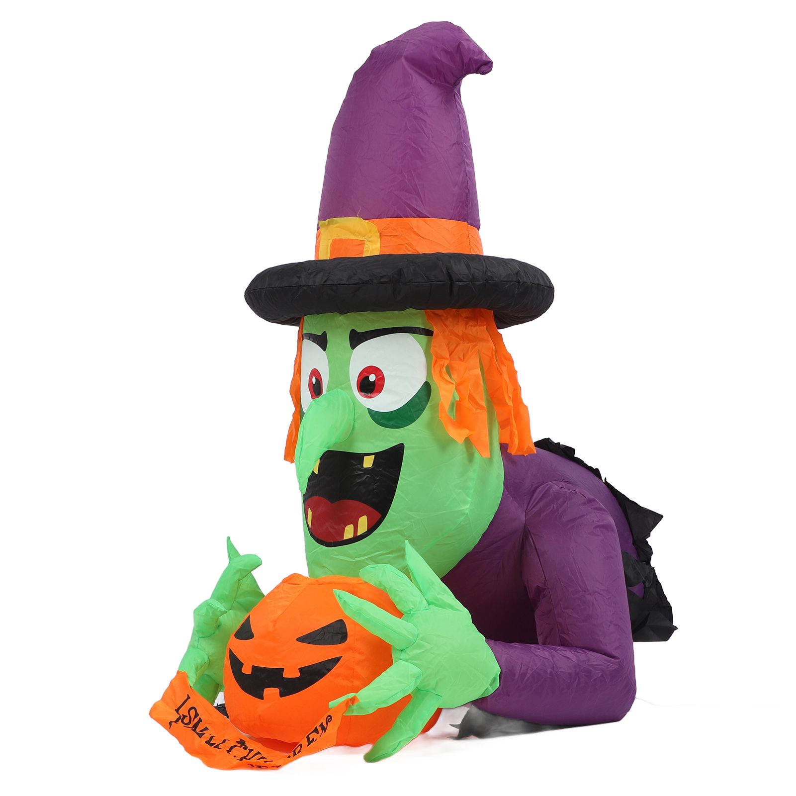 4.43ft Witch Broke Out From Window Inflatable Decoration Built in LED Light view 11