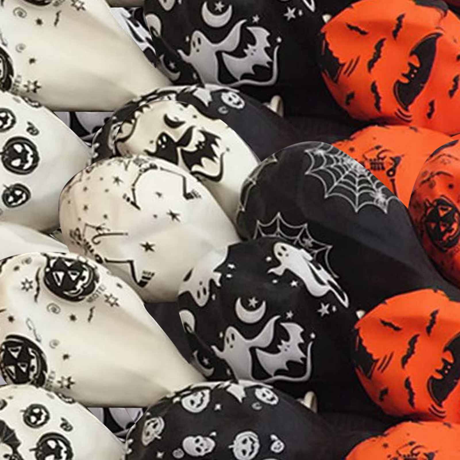 100Pcs Pumpkin Ghost Balloon 12in 3 Colors Various Patterns Reliable Use Ghost view 2