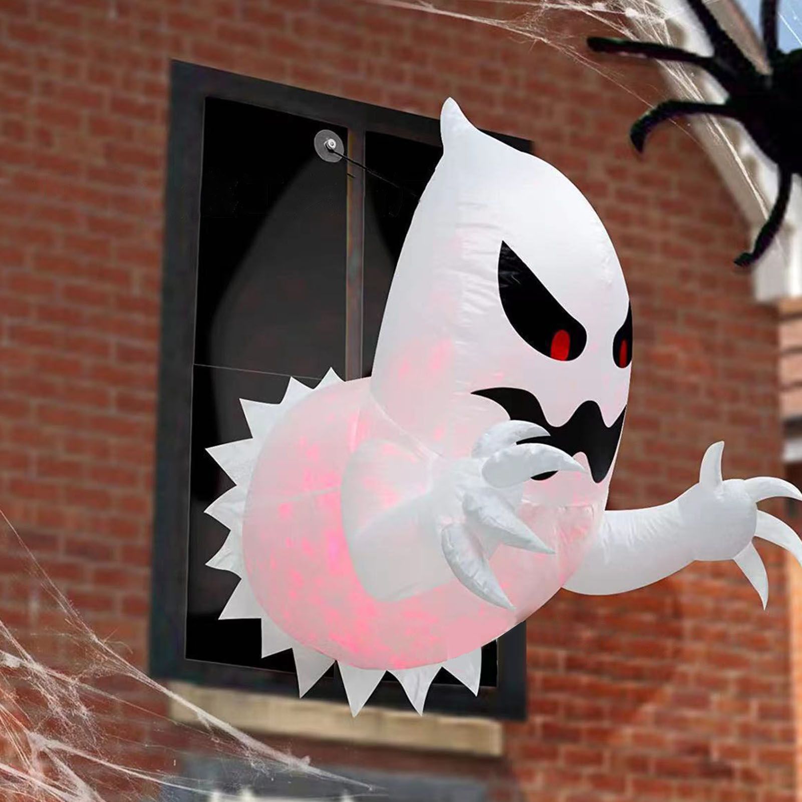 Inflatable Ghost with Build in LEDs Blow Up Flying Ghost Broke Out From Window view 8
