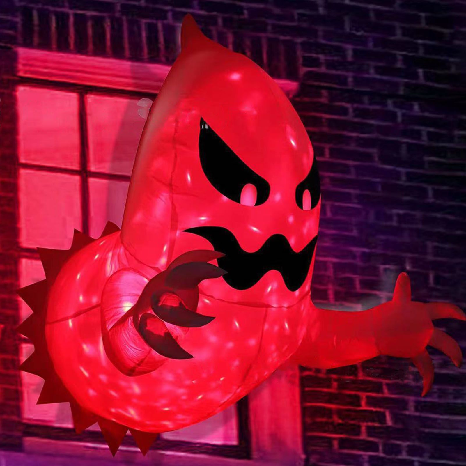 Inflatable Ghost with Build in LEDs Blow Up Flying Ghost Broke Out From Window view 9