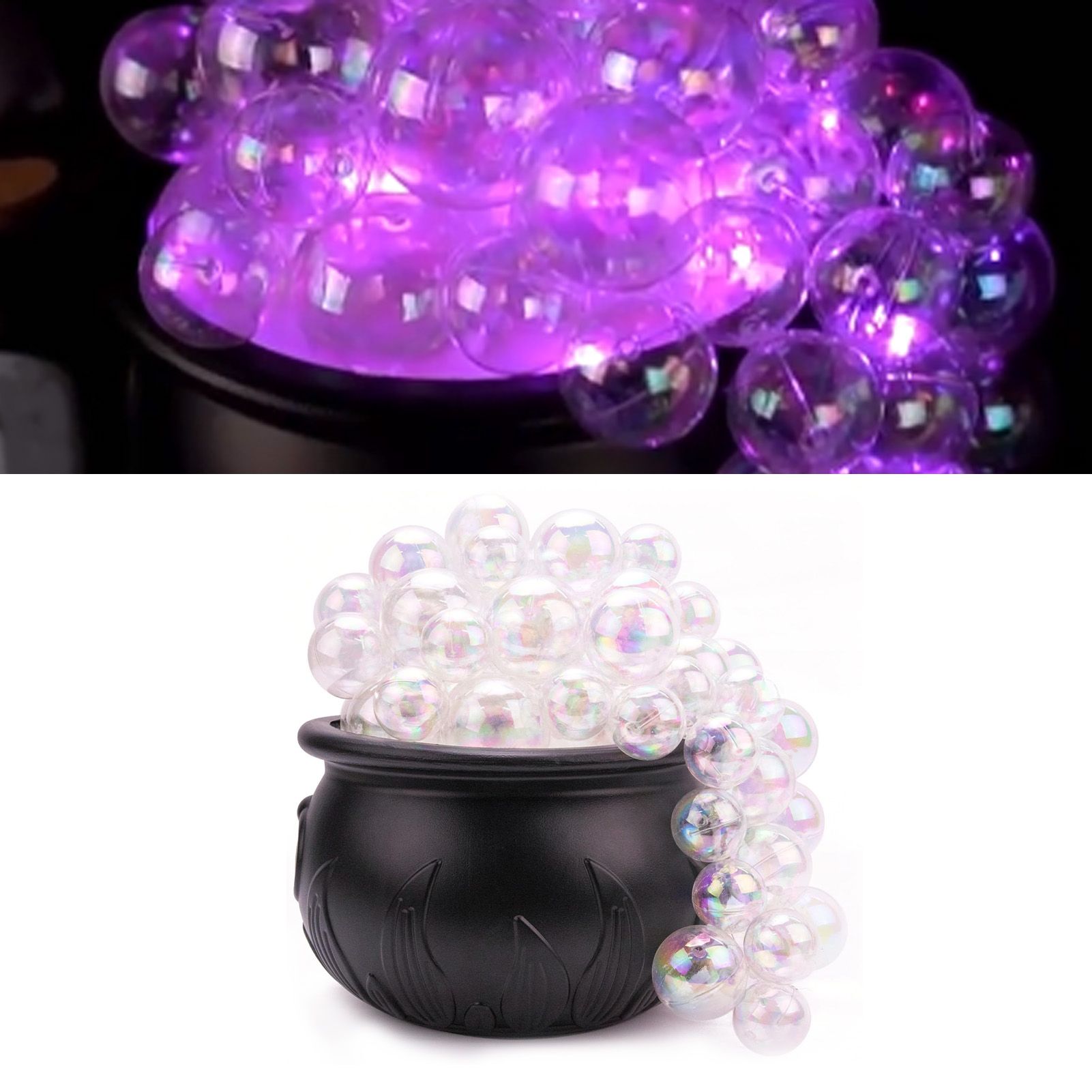 Bubbling Cauldron with Violet Light Black Witches Bubbling Cauldron for view 6