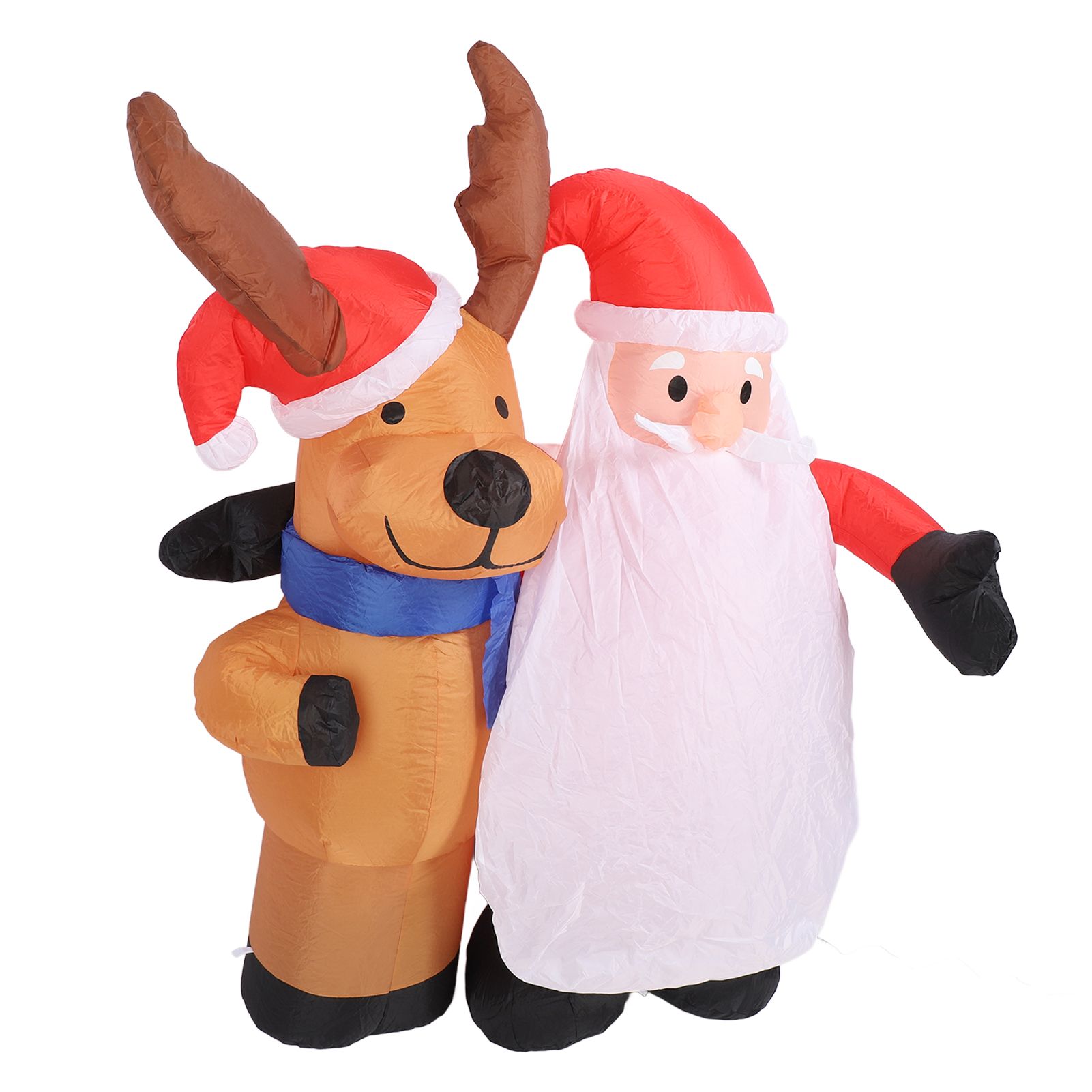 1.6m Xmas Inflatable Old Men and Deer Model Inflatable Santa and Reindeer LED view 4