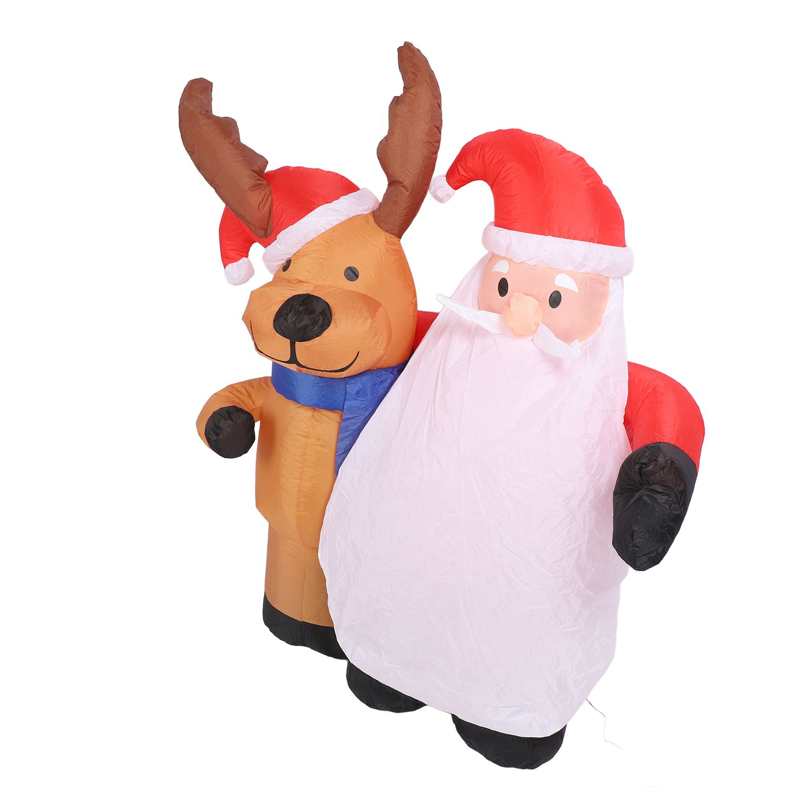 1.6m Xmas Inflatable Old Men and Deer Model Inflatable Santa and Reindeer LED view 6