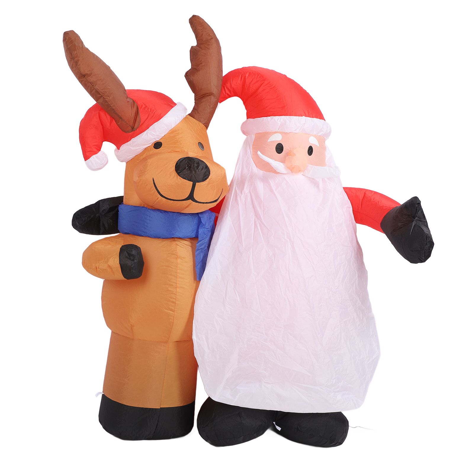 1.6m Xmas Inflatable Old Men and Deer Model Inflatable Santa and Reindeer LED view 8