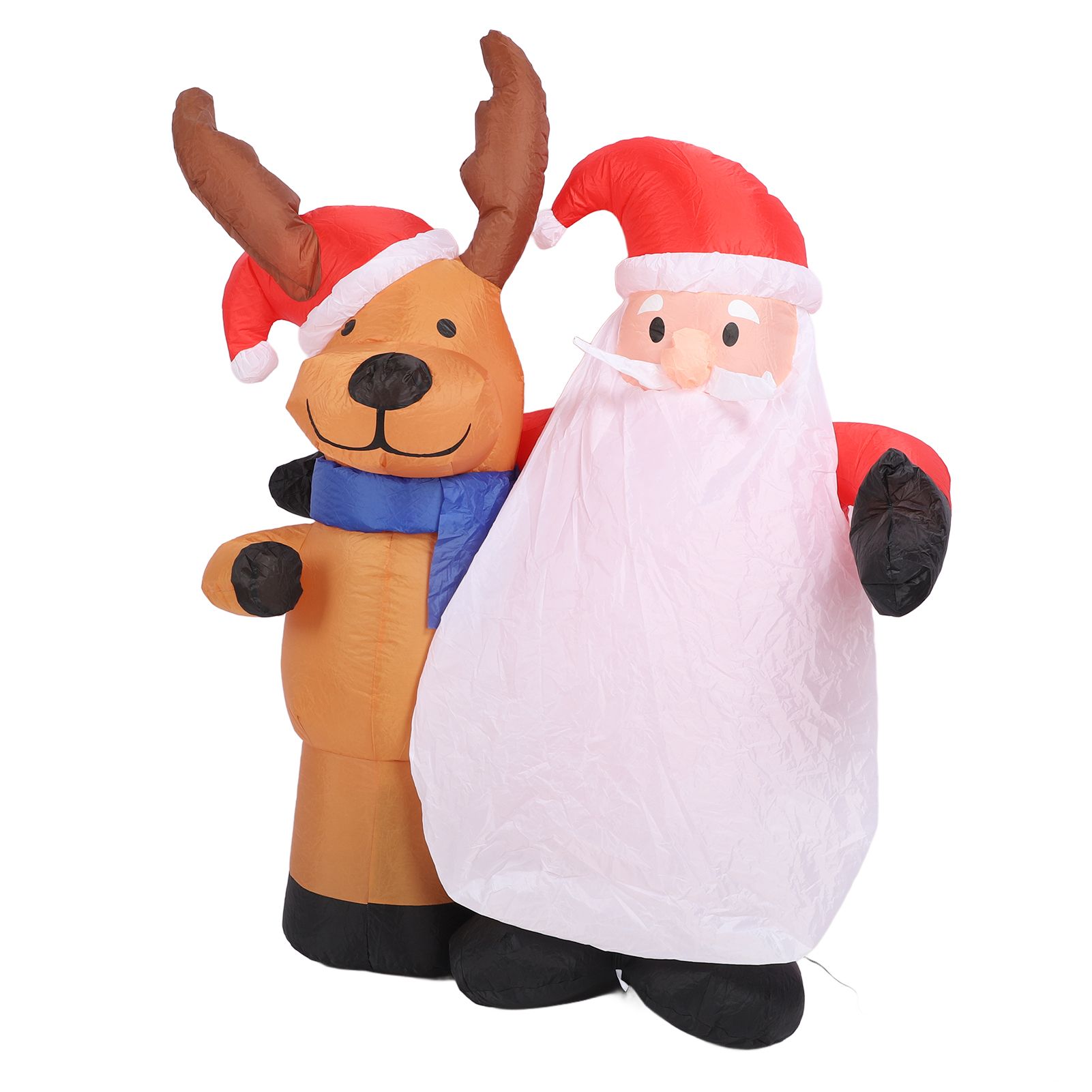 1.6m Xmas Inflatable Old Men and Deer Model Inflatable Santa and Reindeer LED view 9