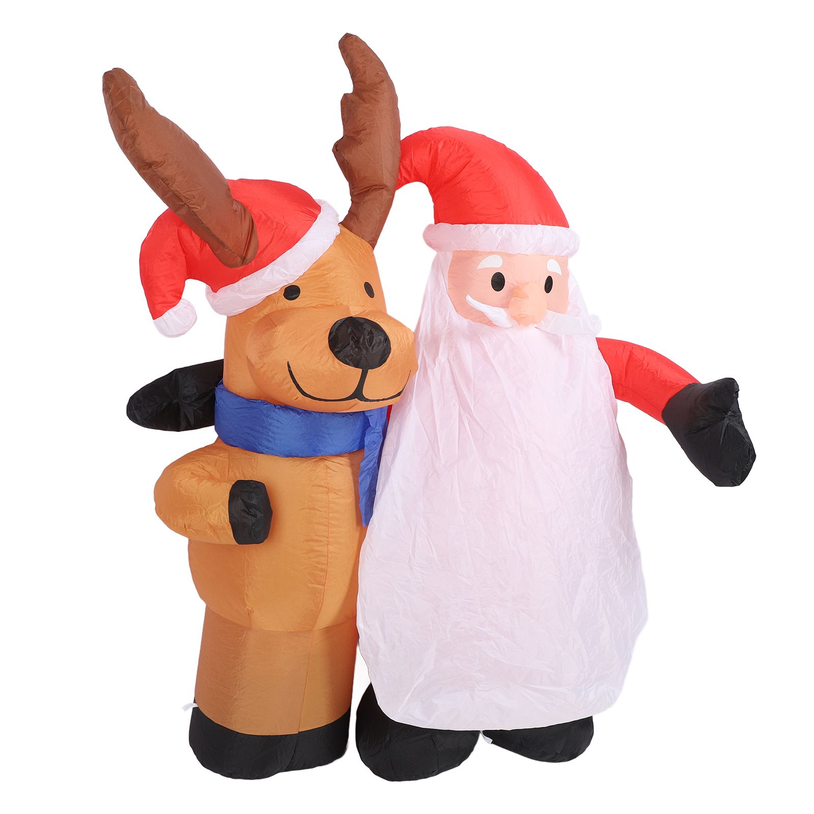 1.6m Xmas Inflatable Old Men and Deer Model Inflatable Santa and Reindeer LED view 10