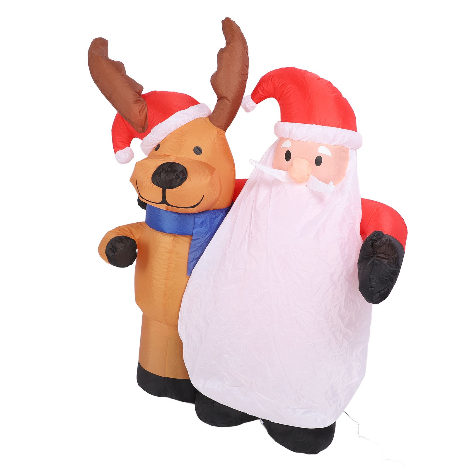 1.6m Xmas Inflatable Old Men and Deer Model Inflatable Santa and Reindeer LED view 11