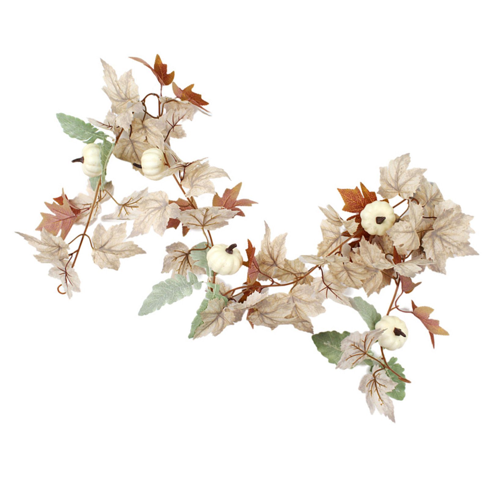 Fall Maple Leaves Pumpkin Berry Garland Hanging Vine Garland Realistic Harvest