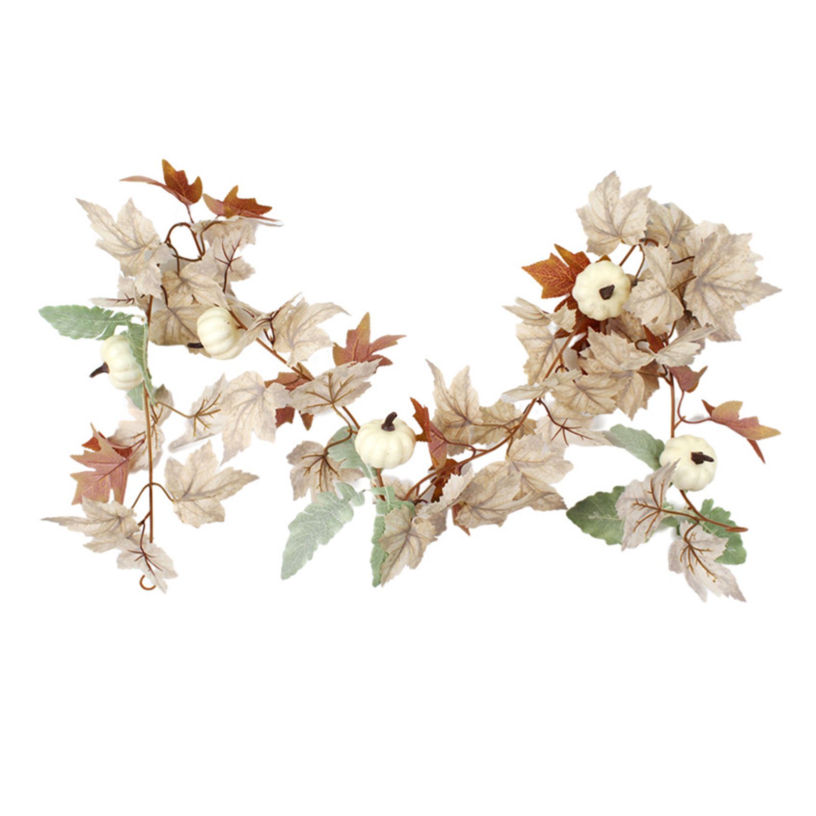 Fall Maple Leaves Pumpkin Berry Garland Hanging Vine Garland Realistic Harvest view 2
