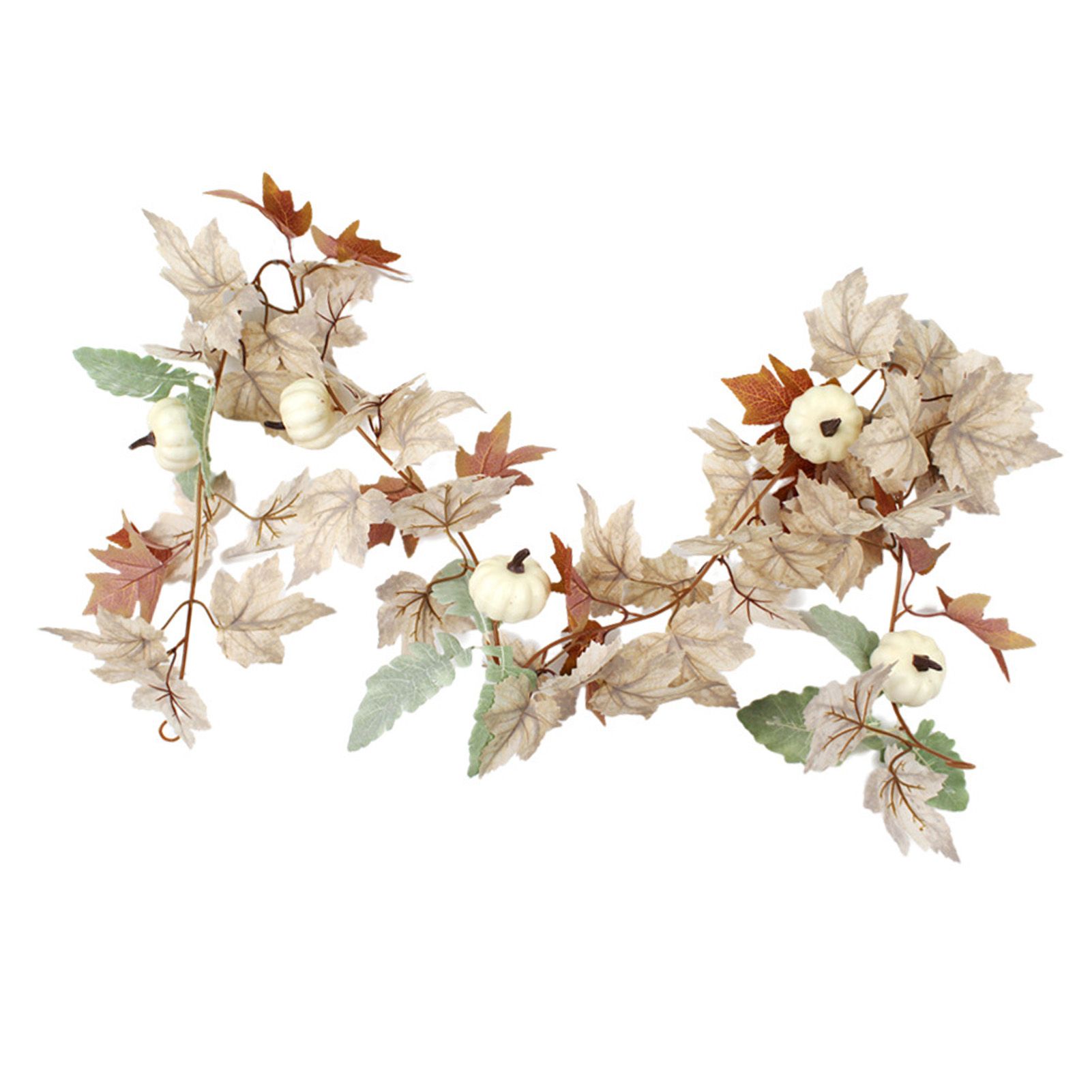Fall Maple Leaves Pumpkin Berry Garland Hanging Vine Garland Realistic Harvest view 3