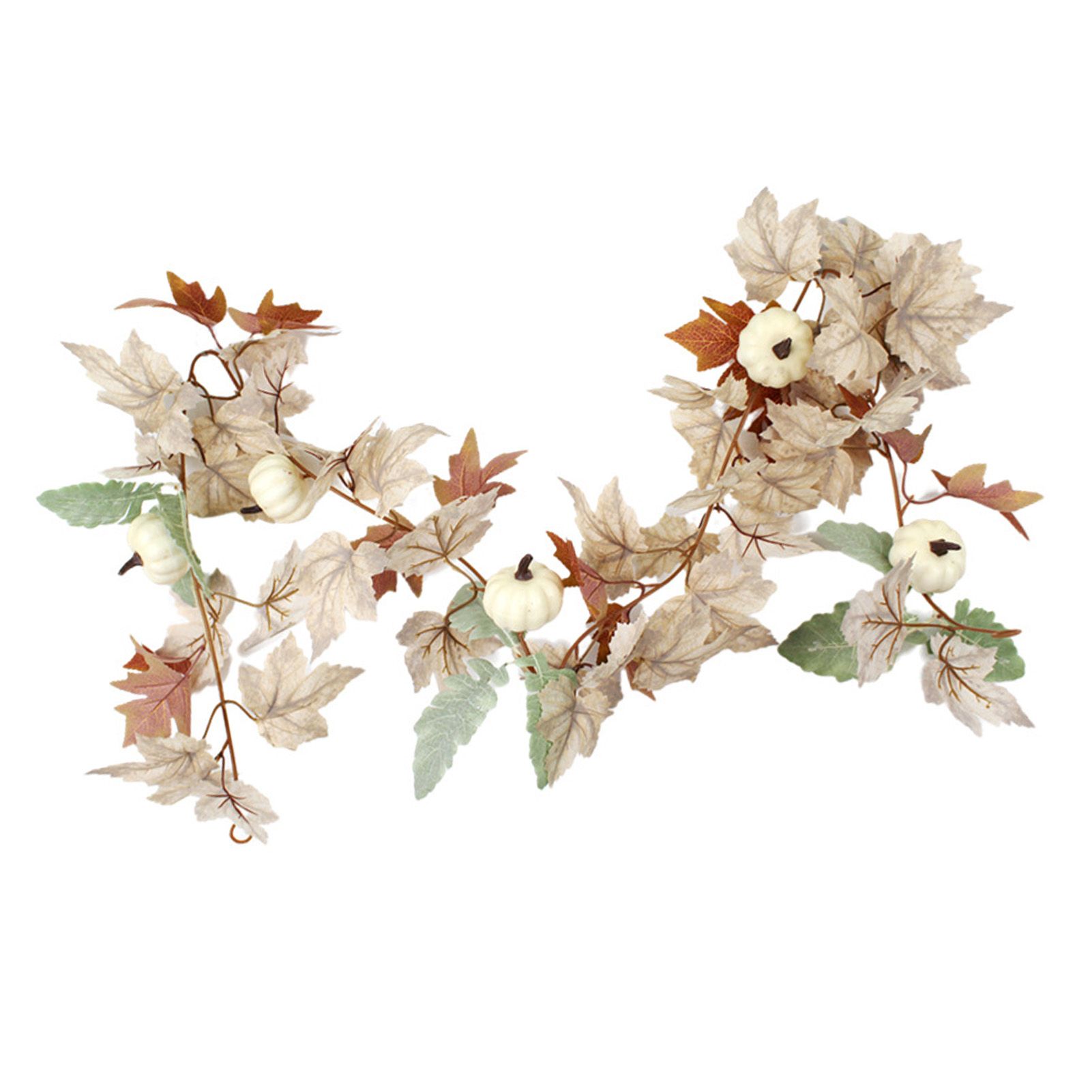 Fall Maple Leaves Pumpkin Berry Garland Hanging Vine Garland Realistic Harvest view 4