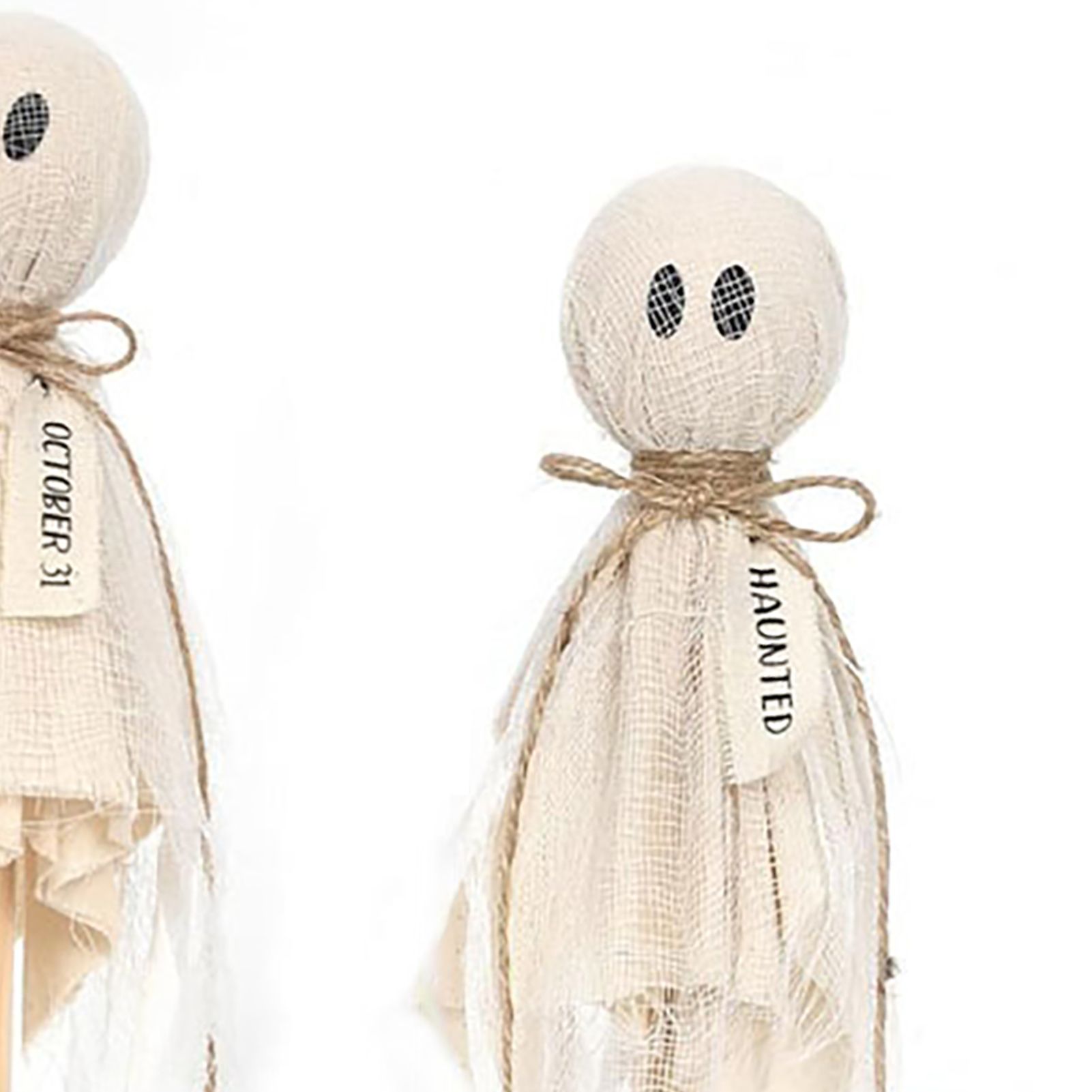 Ghost Wooden Stand Crafts Home Ambience Ornaments Spooky Wooden Decor for view 5