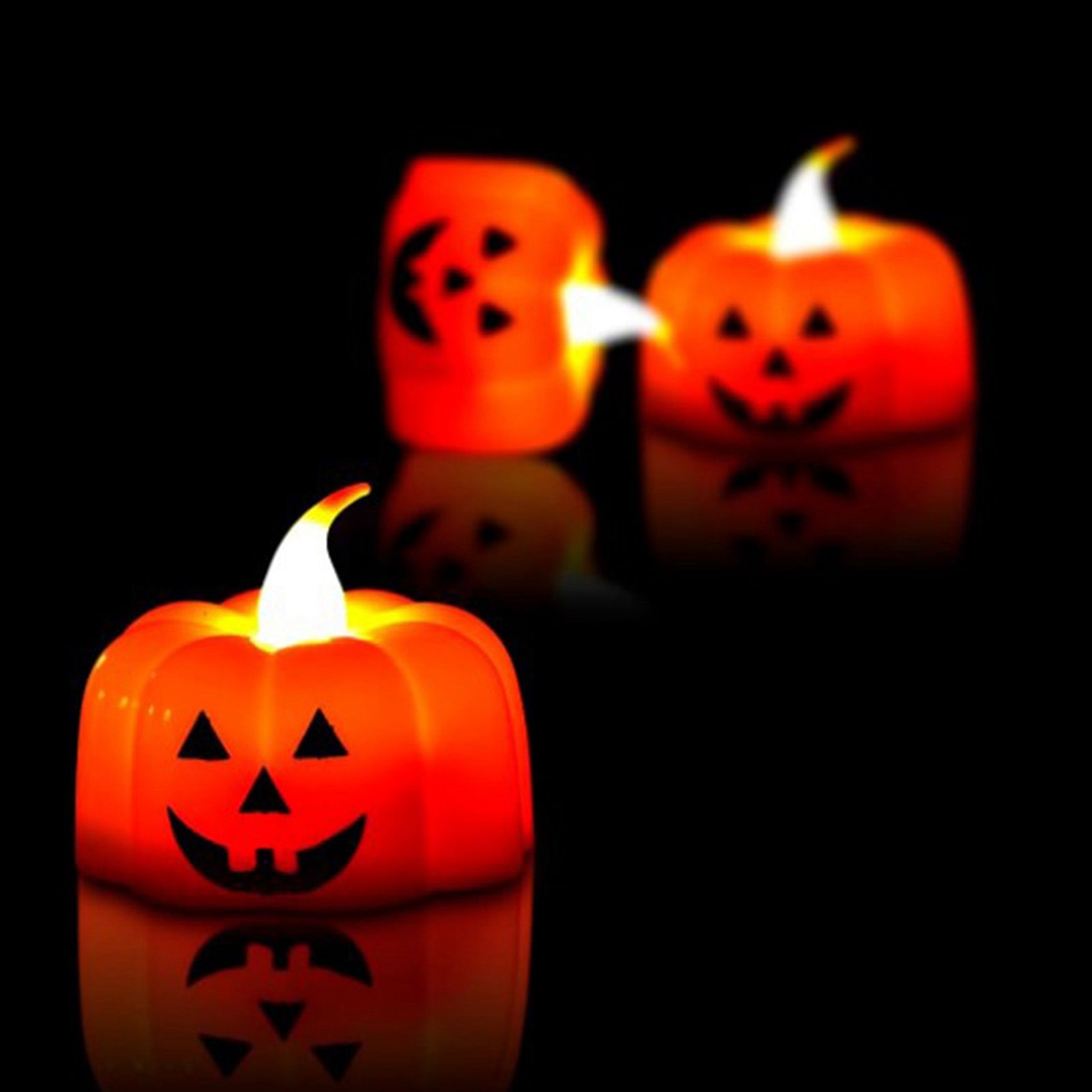 12PCS Pumpkin LED Candle Lights Battery Operated Pumpkin Flameless Candle view 4