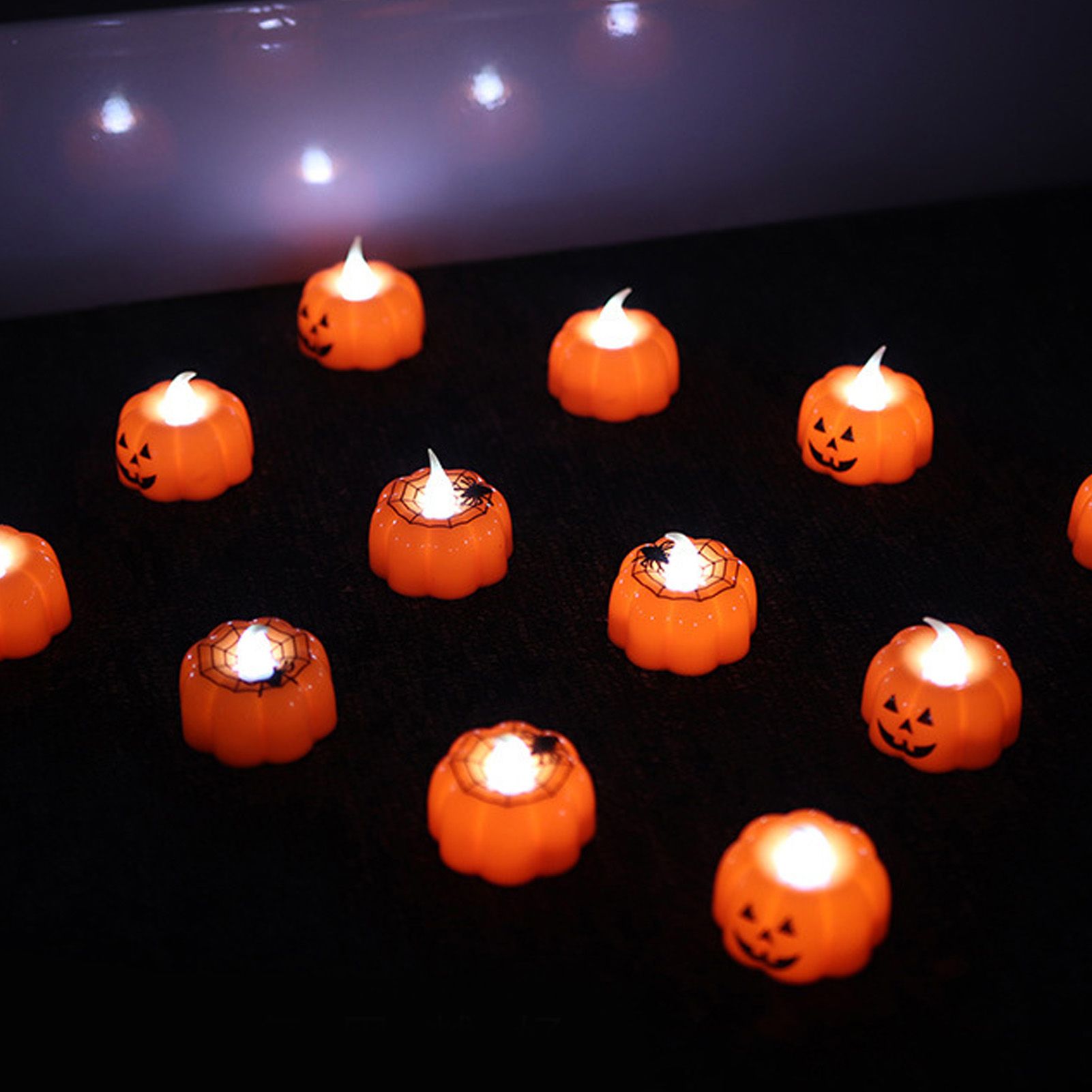 12PCS Pumpkin LED Candle Lights Battery Operated Pumpkin Flameless Candle view 8