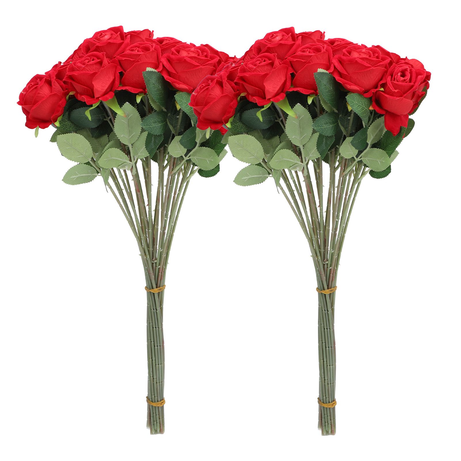 50pcs Artificial Roses Realistic Real Looking Long Stem Fake Roses for DIY view 3