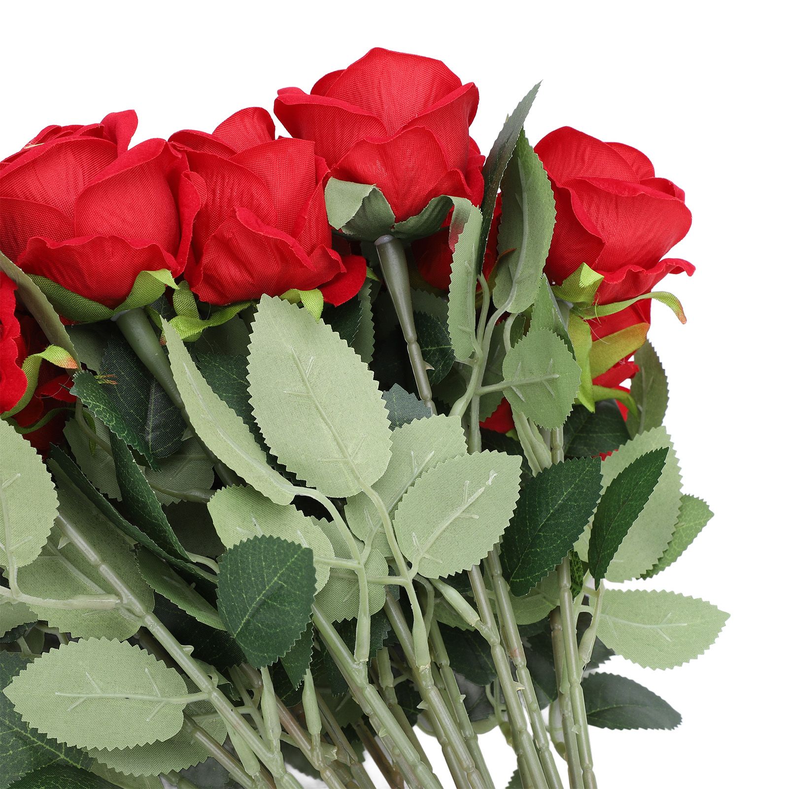 50pcs Artificial Roses Realistic Real Looking Long Stem Fake Roses for DIY view 7