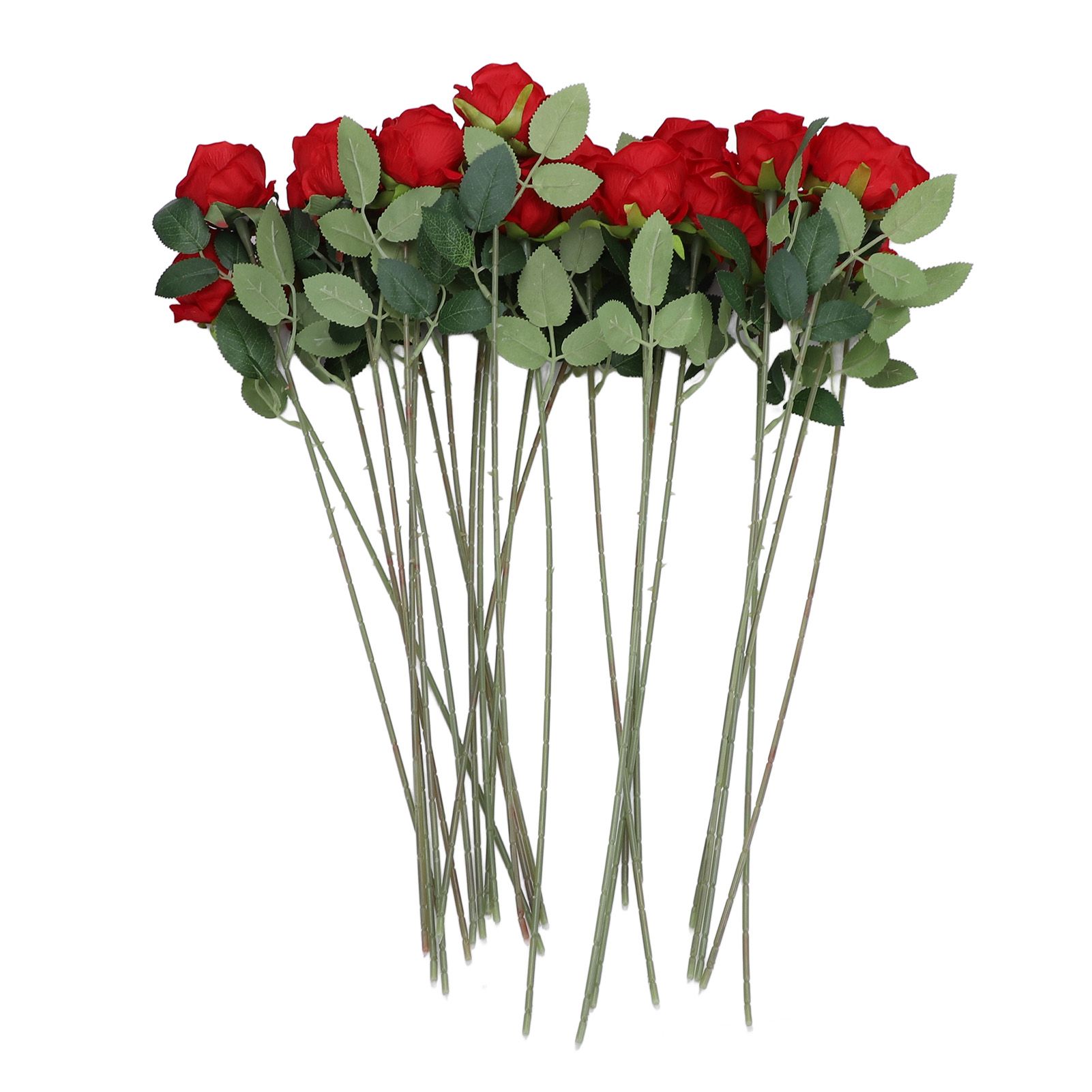 50pcs Artificial Roses Realistic Real Looking Long Stem Fake Roses for DIY view 9