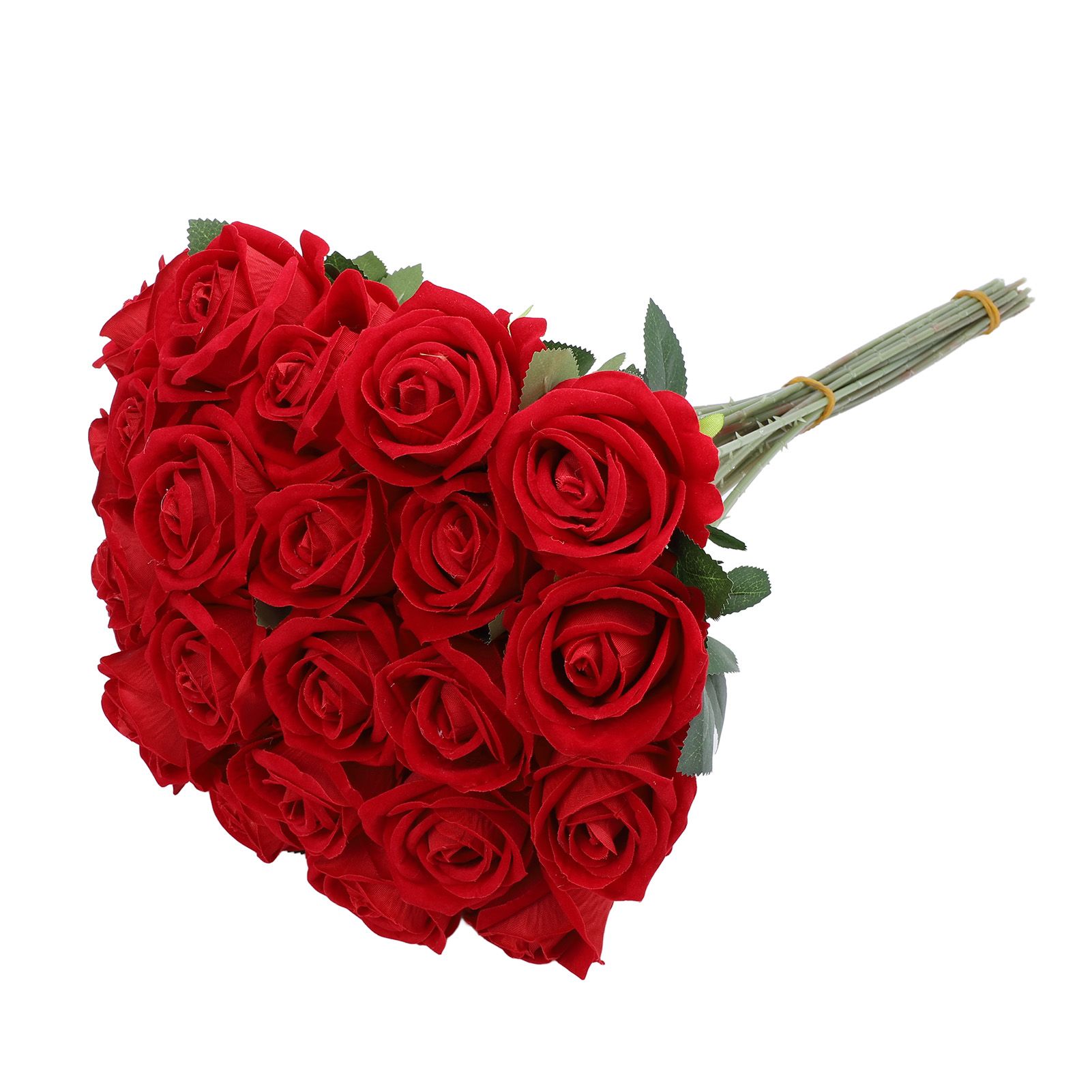50pcs Artificial Roses Realistic Real Looking Long Stem Fake Roses for DIY view 11