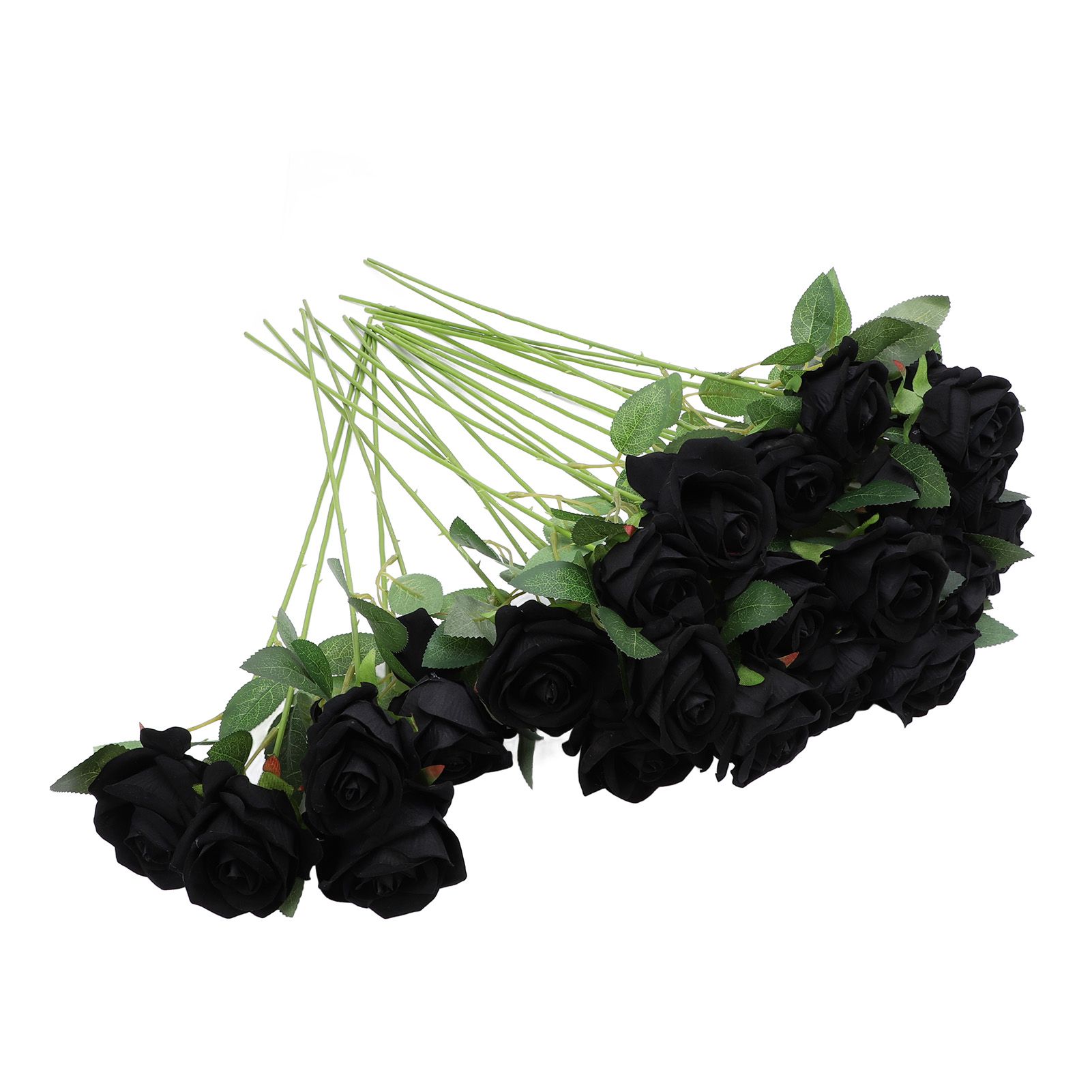 50pcs Artificial Roses Realistic Real Looking Long Stem Fake Roses for DIY view 12