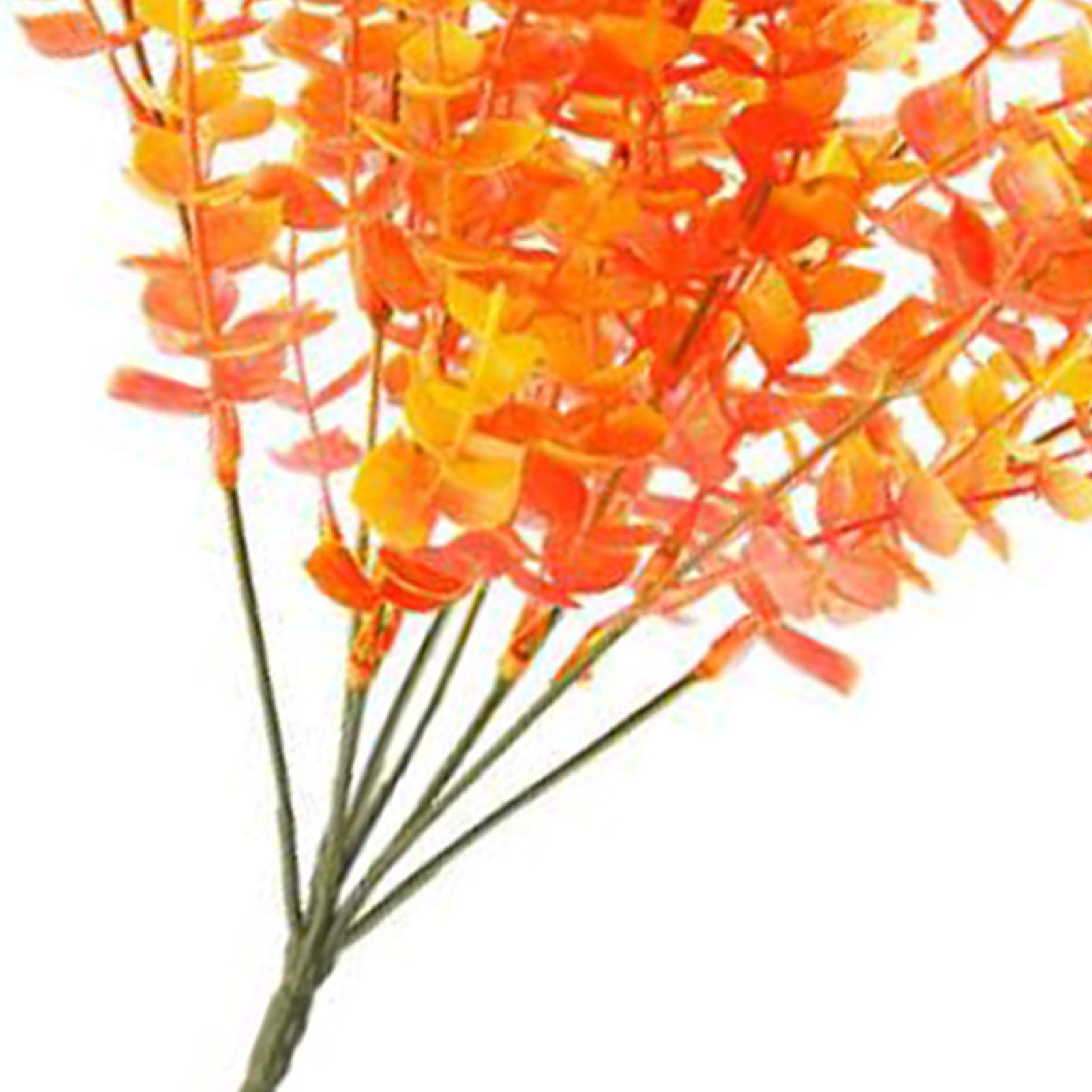 10 Pcs Artificial Fall Eucalyptus Decor 7 Fork Plastic Artificial Eucalyptus view 2