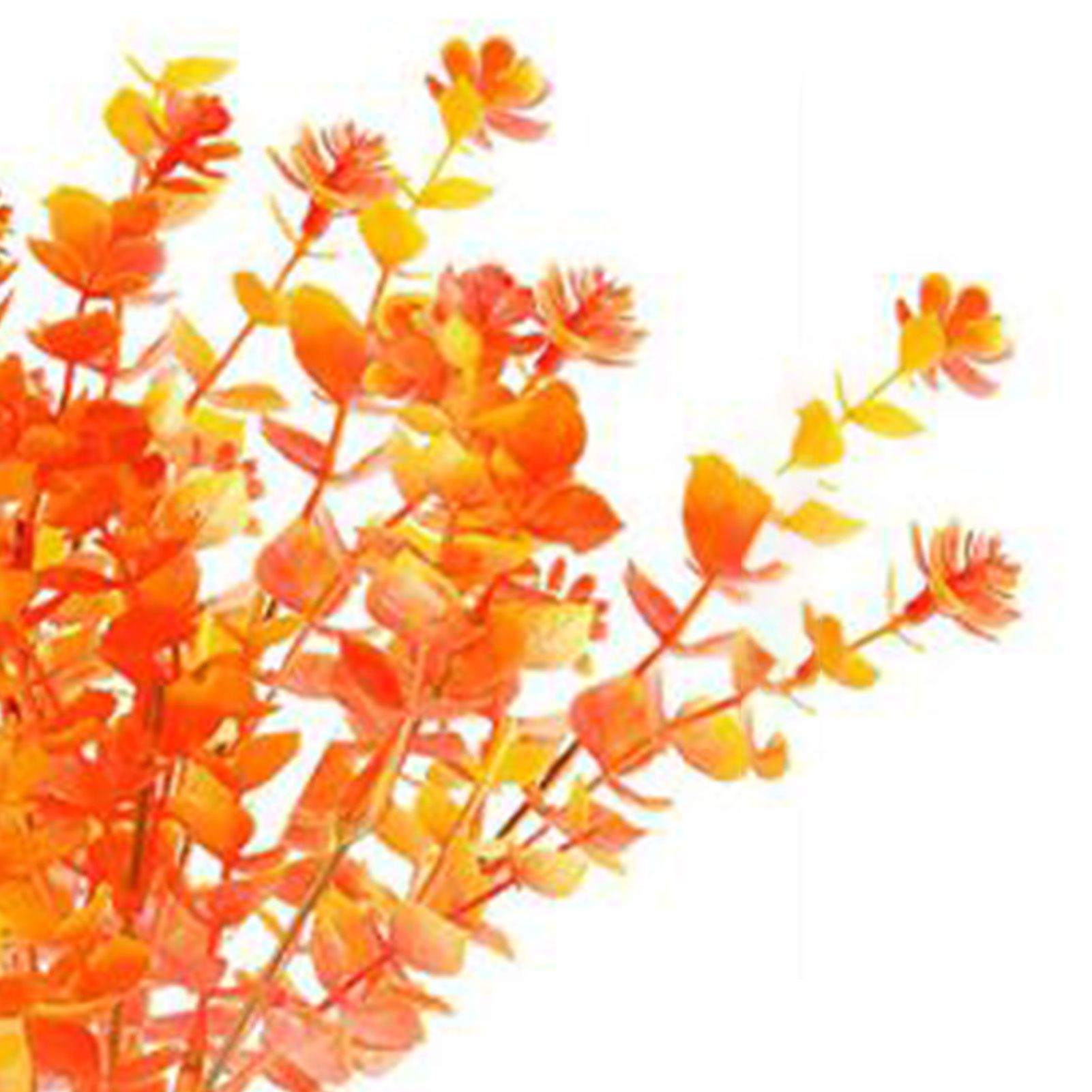 10 Pcs Artificial Fall Eucalyptus Decor 7 Fork Plastic Artificial Eucalyptus view 5