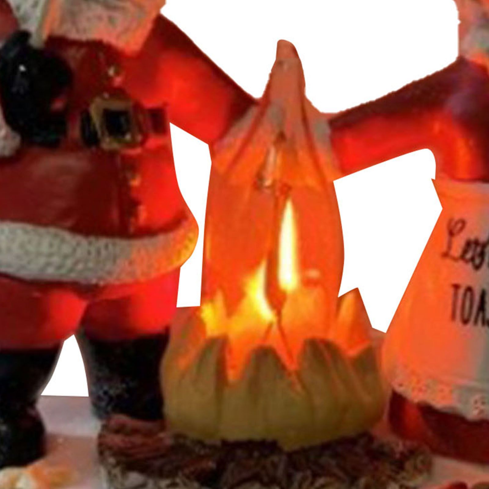 Xmas Night Light Flickering Campfire Effect Resin Plug In Night Lamp Holiday view 5