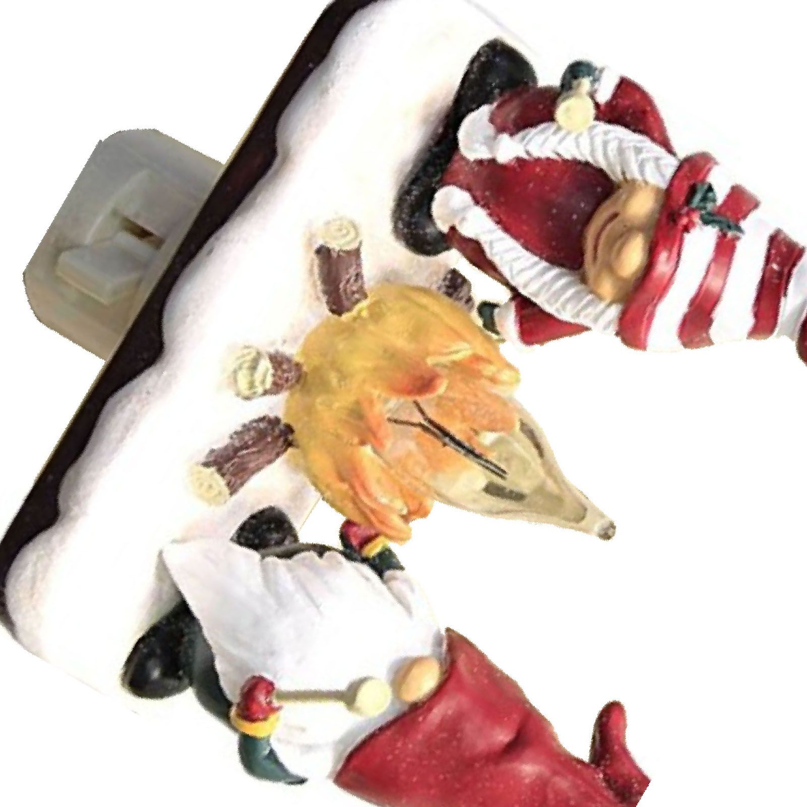Xmas Night Light Flickering Campfire Effect Resin Plug In Night Lamp Holiday view 6