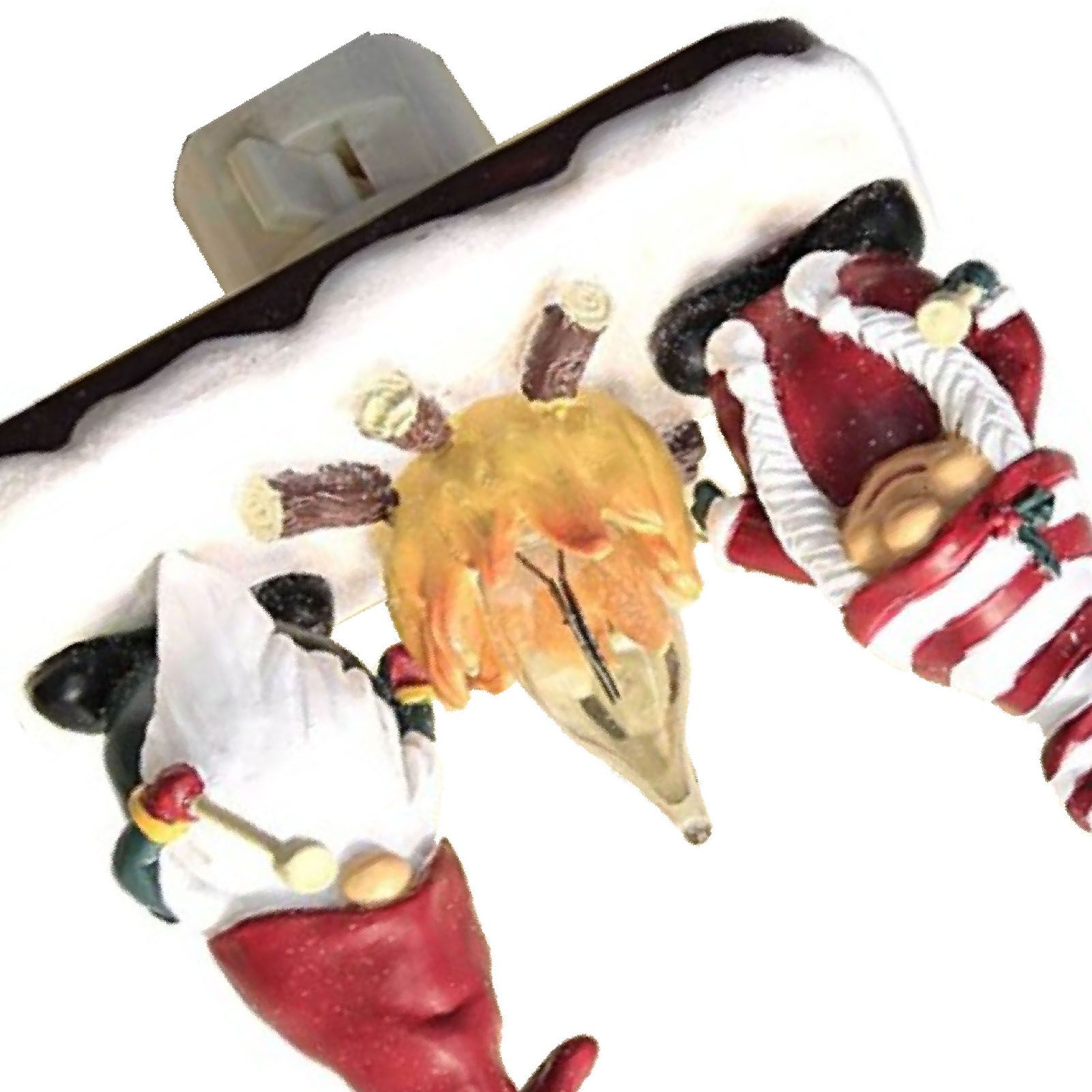 Xmas Night Light Flickering Campfire Effect Resin Plug In Night Lamp Holiday view 8