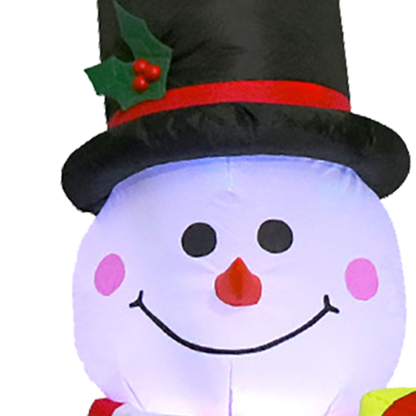 5FT Inflatable Snowman Decoration Blow Up Xmas Snowman with Colorful Lights view 7