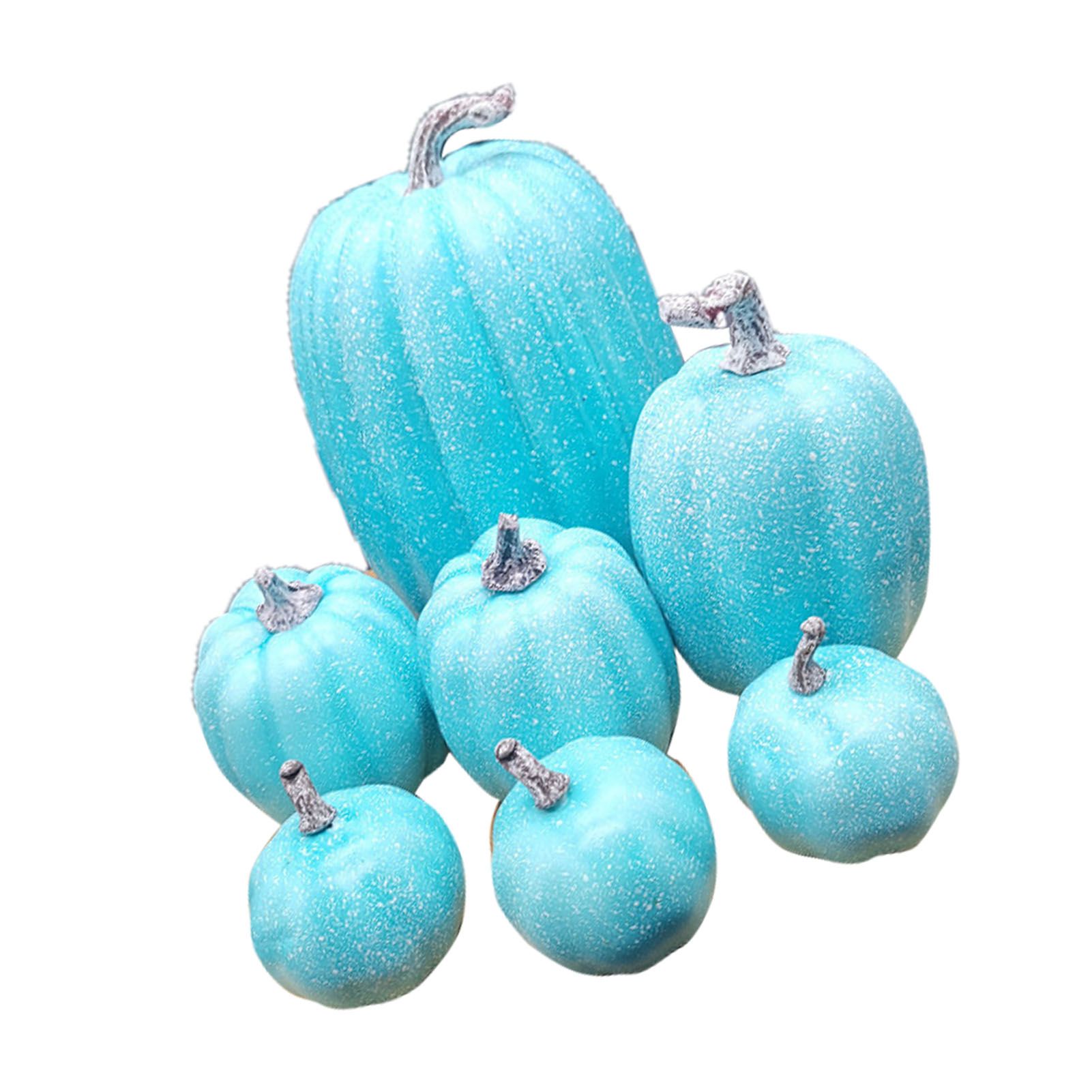 7 Pcs Artificial Pumpkin Cute Lifelike Foam Harvest Pumpkins for Autumn view 8