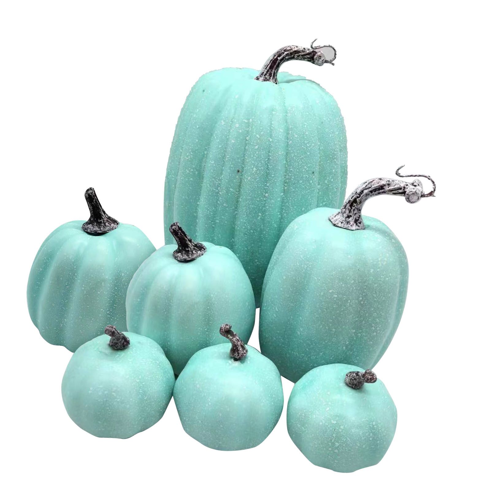 7 Pcs Artificial Pumpkin Cute Lifelike Foam Harvest Pumpkins for Autumn