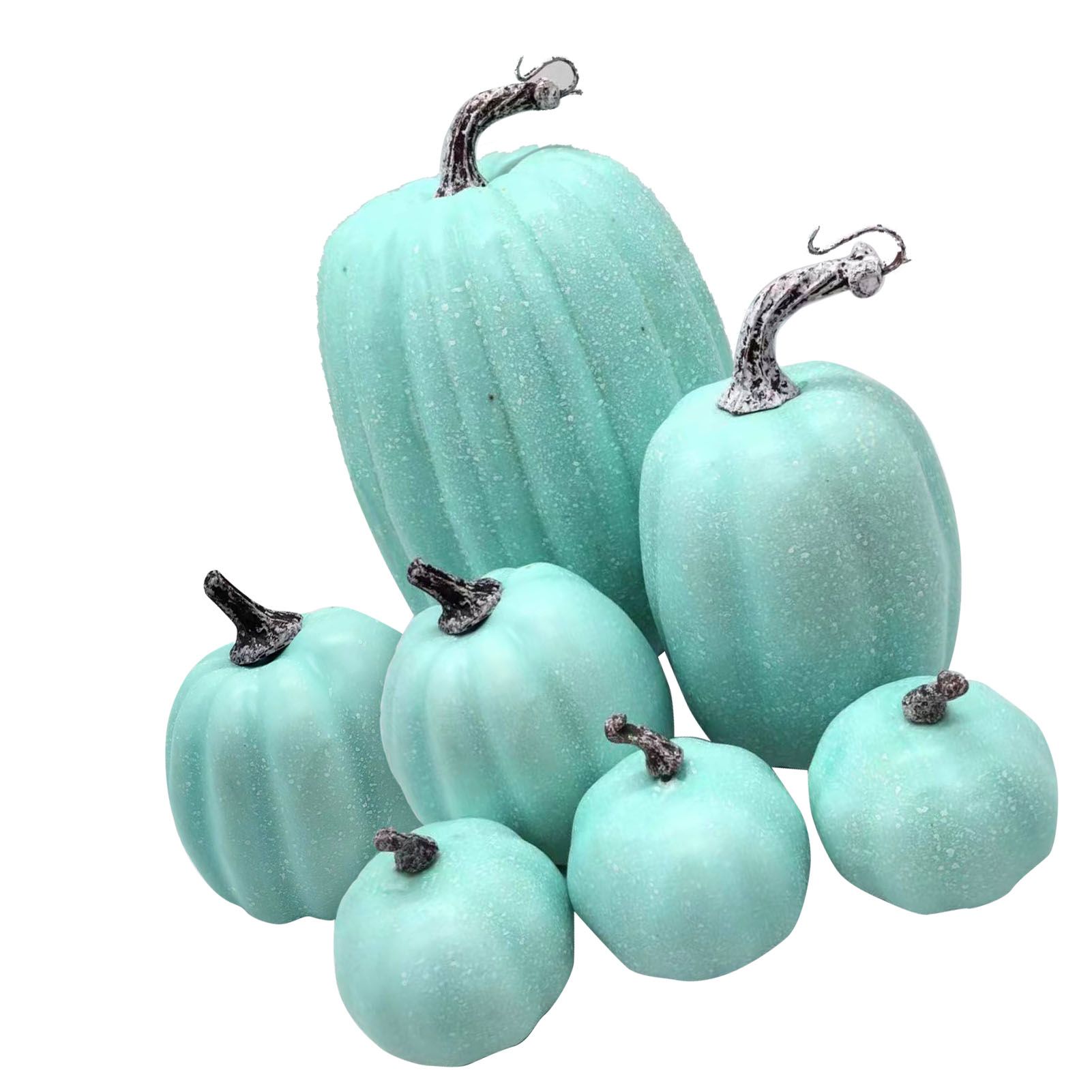 7 Pcs Artificial Pumpkin Cute Lifelike Foam Harvest Pumpkins for Autumn view 6