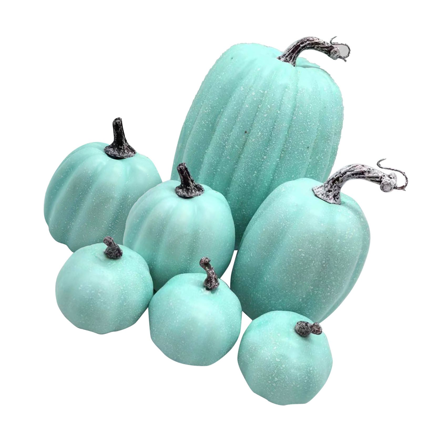 7 Pcs Artificial Pumpkin Cute Lifelike Foam Harvest Pumpkins for Autumn view 9