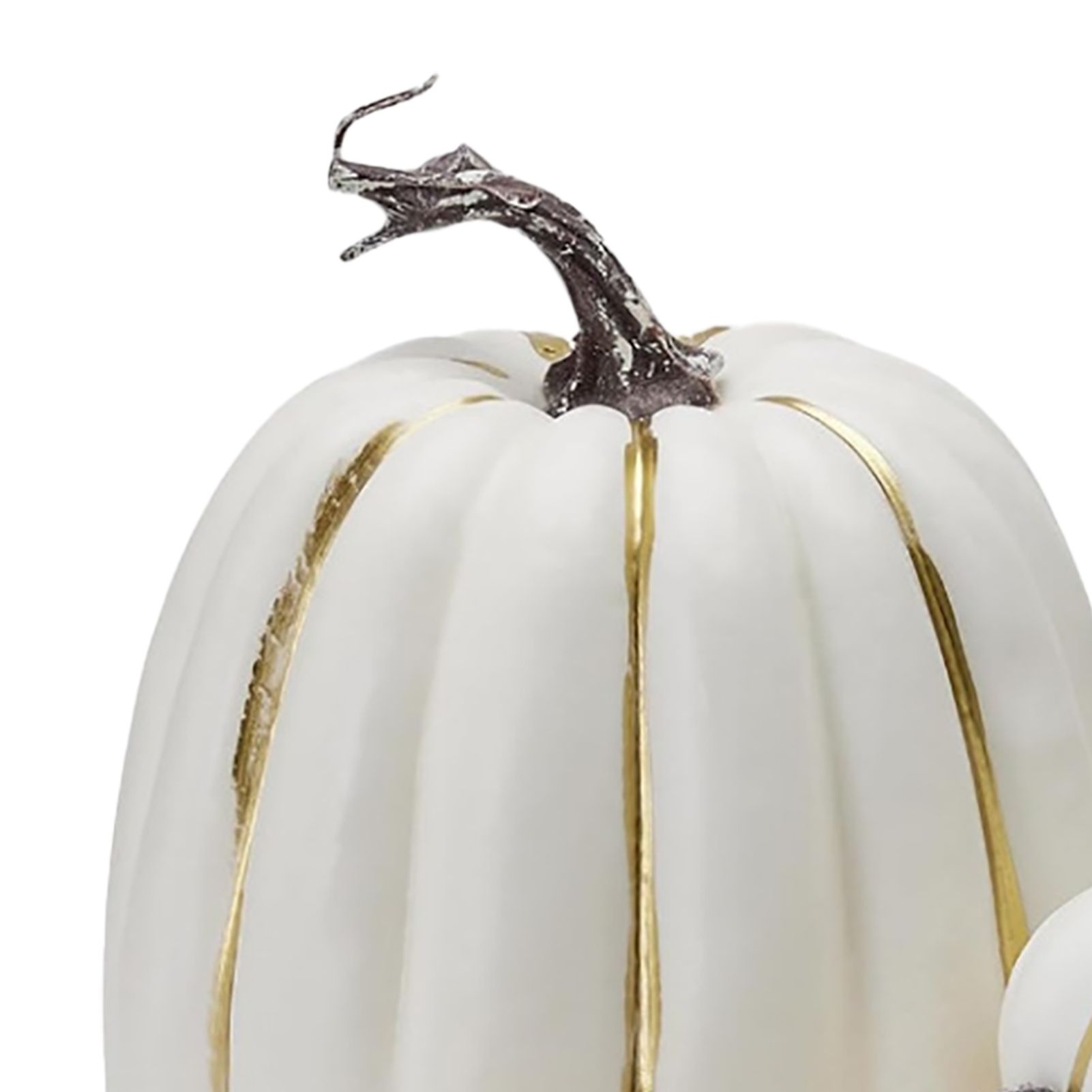 7PCS White Pumpkin Decoration Foam Pumpkin Props Decorative Artificial view 2