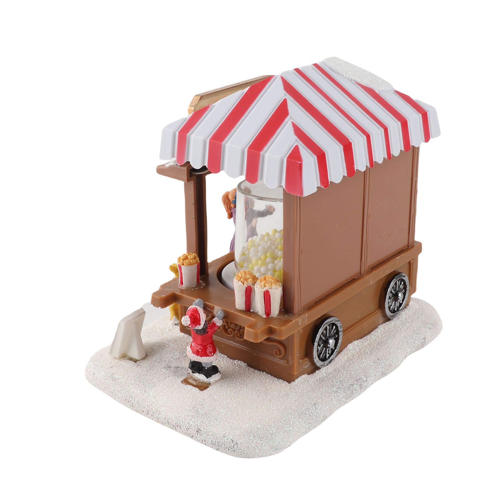 Xmas Music House Glowing Dining Car Music Box Desktop Decorative Ornament view 2