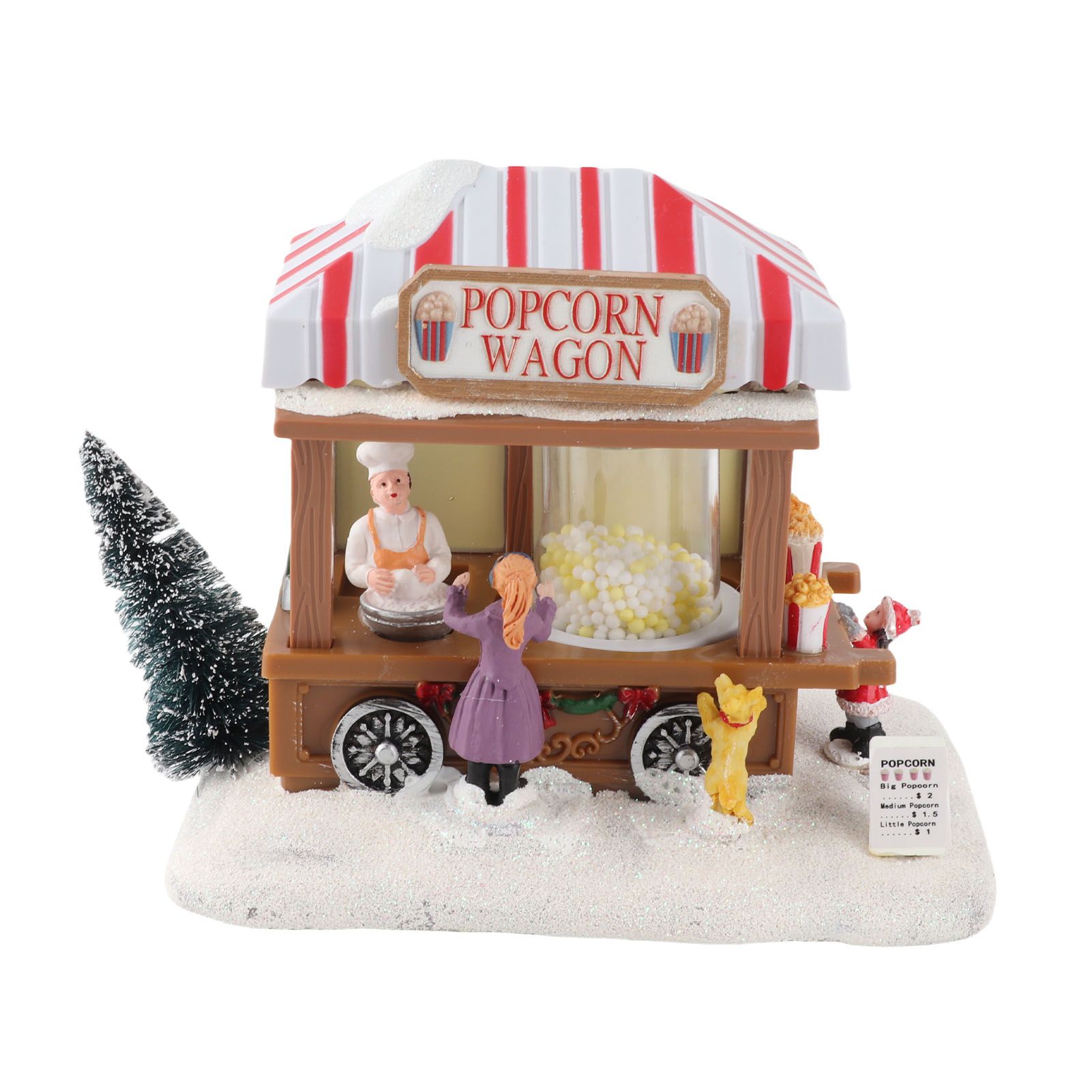 Xmas Music House Glowing Dining Car Music Box Desktop Decorative Ornament view 3