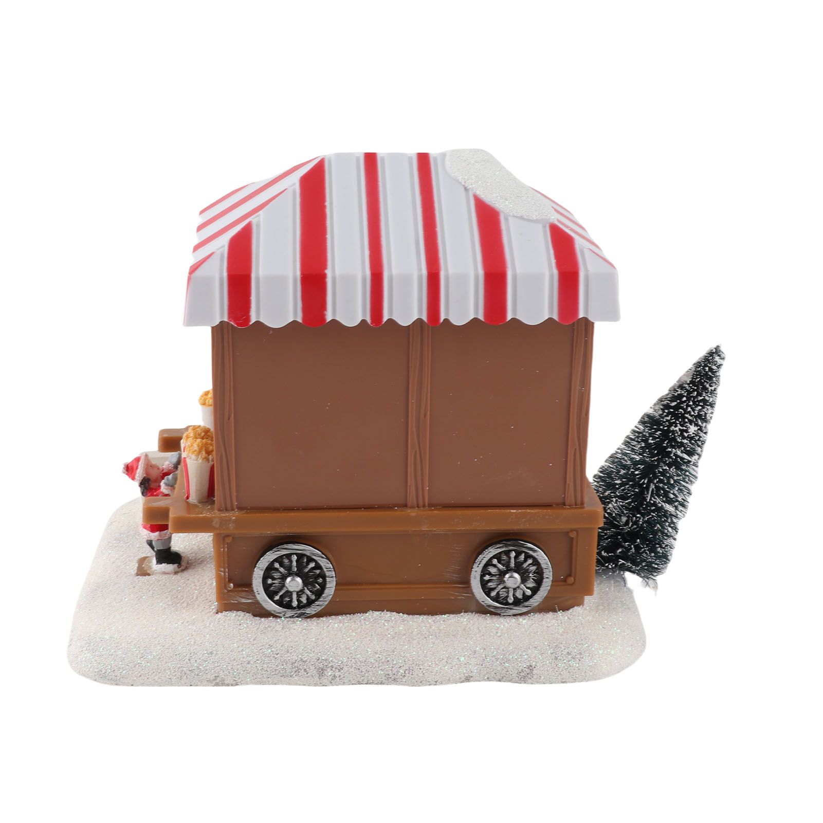 Xmas Music House Glowing Dining Car Music Box Desktop Decorative Ornament view 5