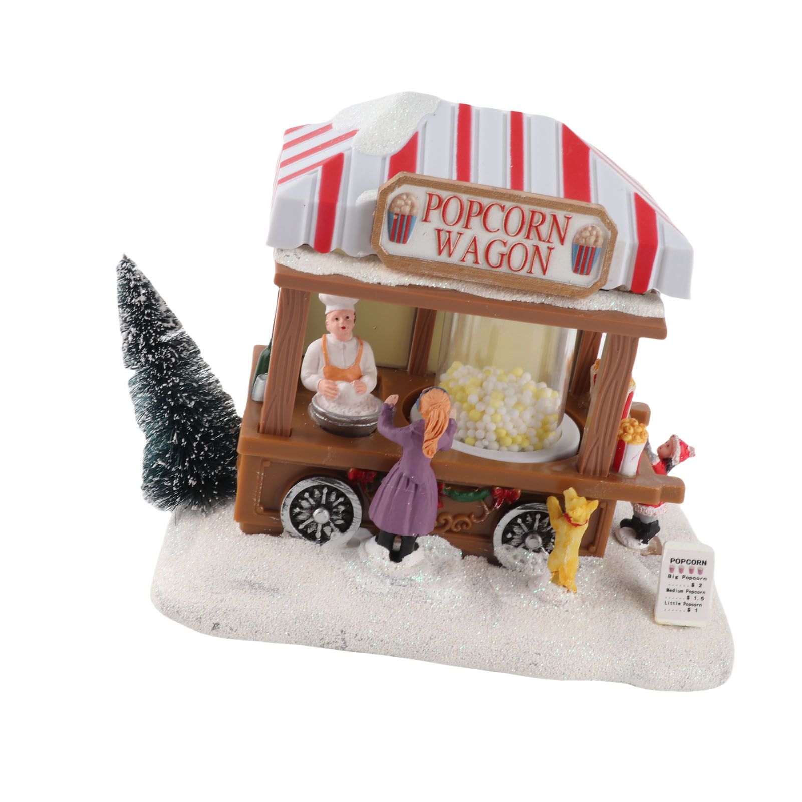 Xmas Music House Glowing Dining Car Music Box Desktop Decorative Ornament view 6